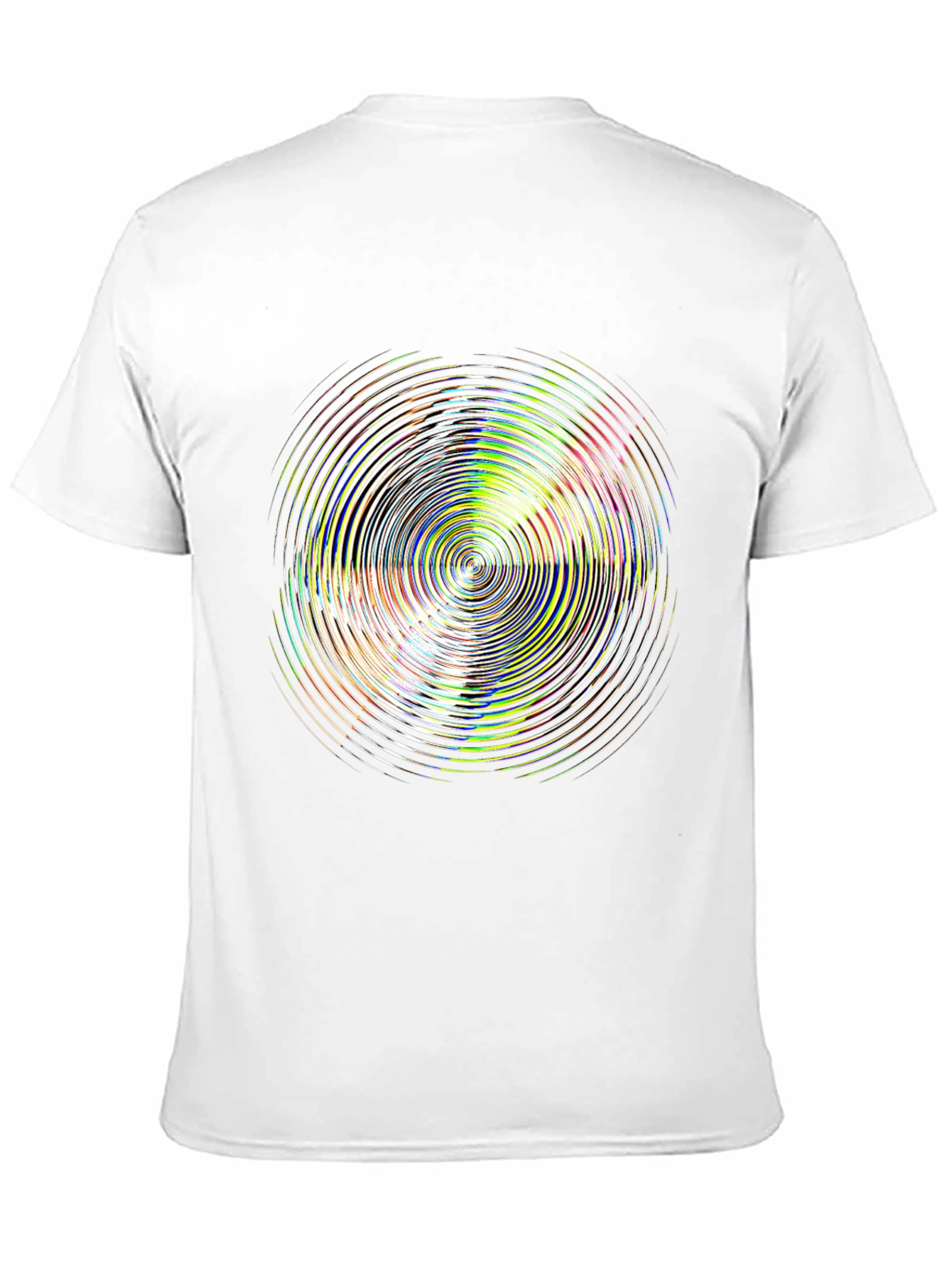 Abstract Circle Graphic Tee - Stylish Black T-Shirt