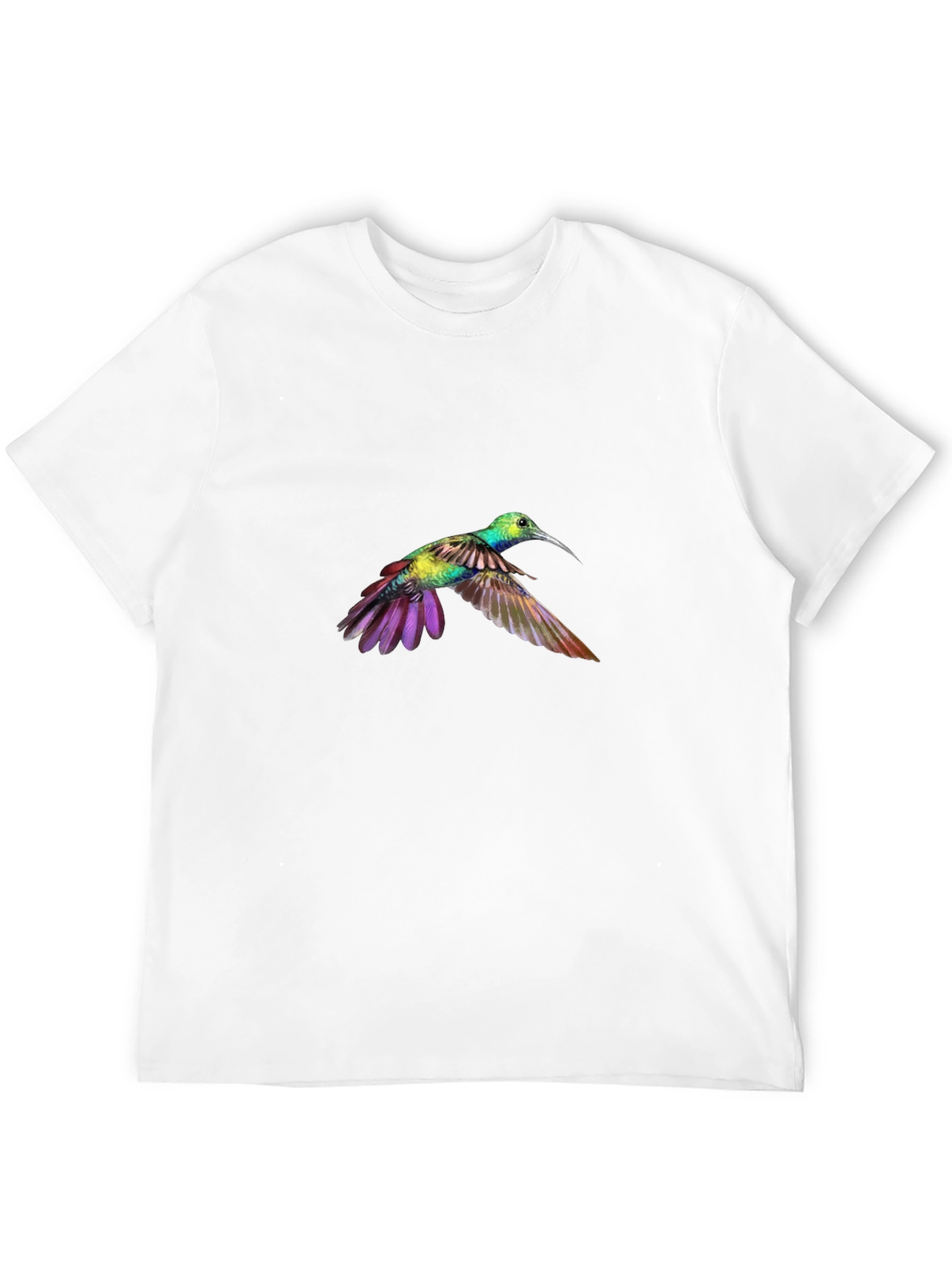 Hummingbird Graphic Tee - Black Cotton T-Shirt