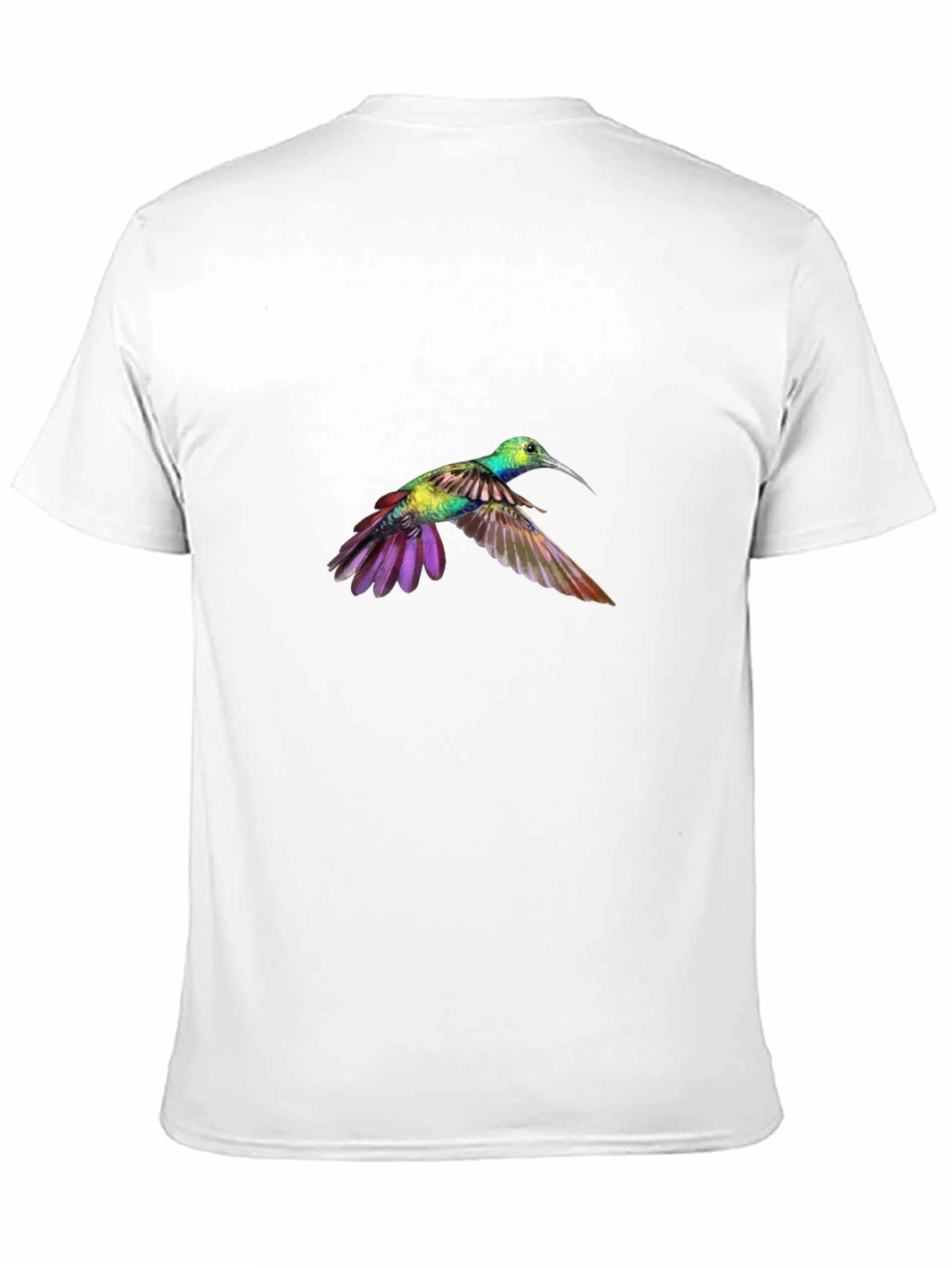 Hummingbird Graphic Tee - Black Cotton T-Shirt