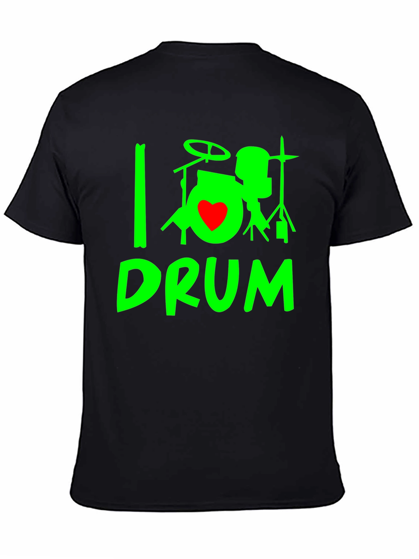I Heart Drum T-Shirt - Black