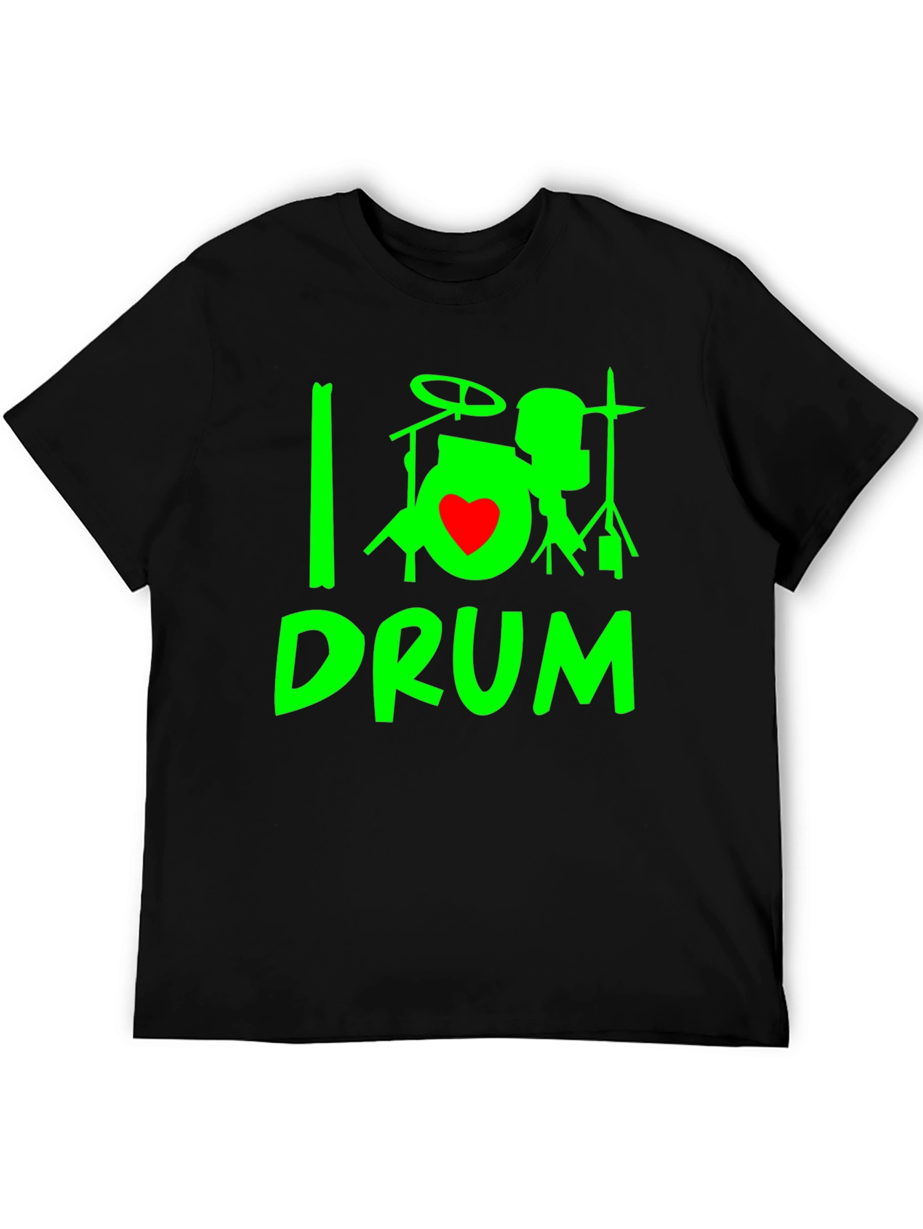 I Heart Drum T-Shirt - Black