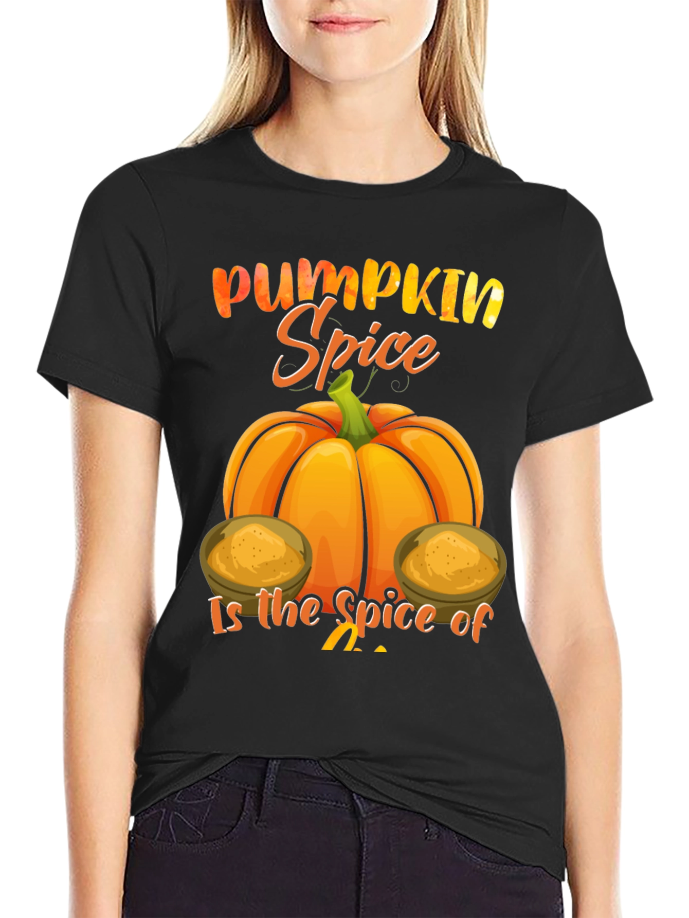 Pumpkin Spice Graphic Tee - Fall Season Shirt