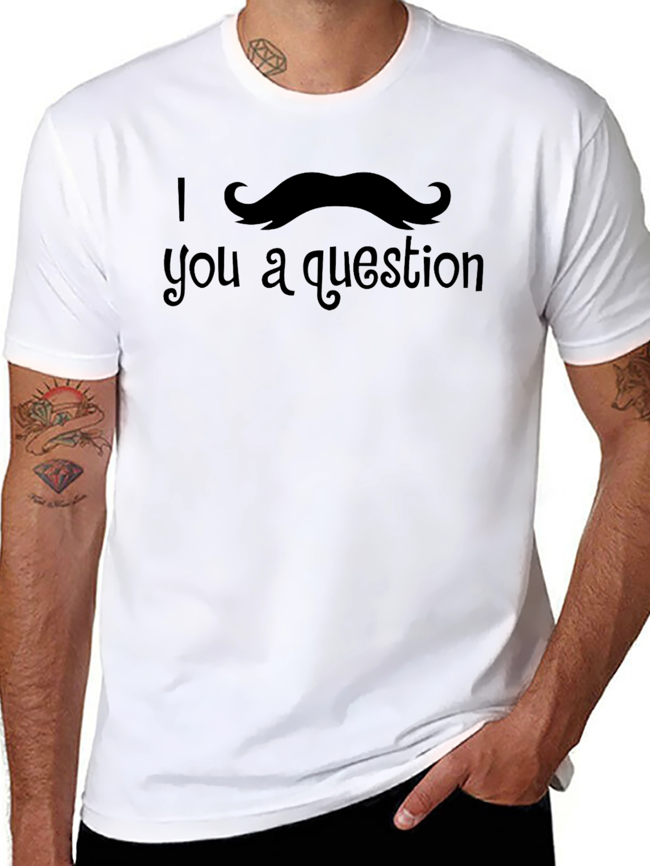I Mustache You A Question Novelty T-Shirt