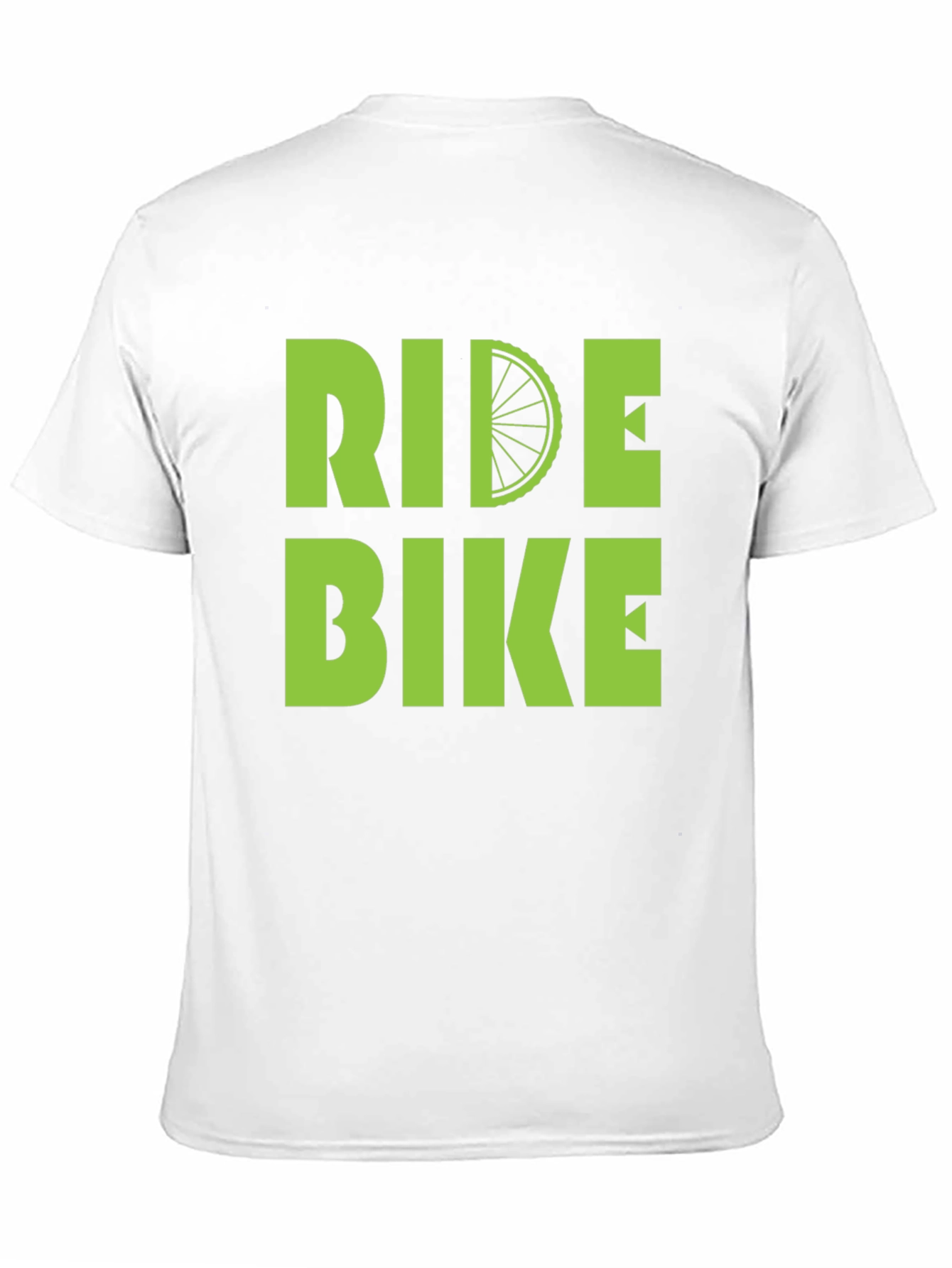Ride Bike T-Shirt - Green Graphic Print