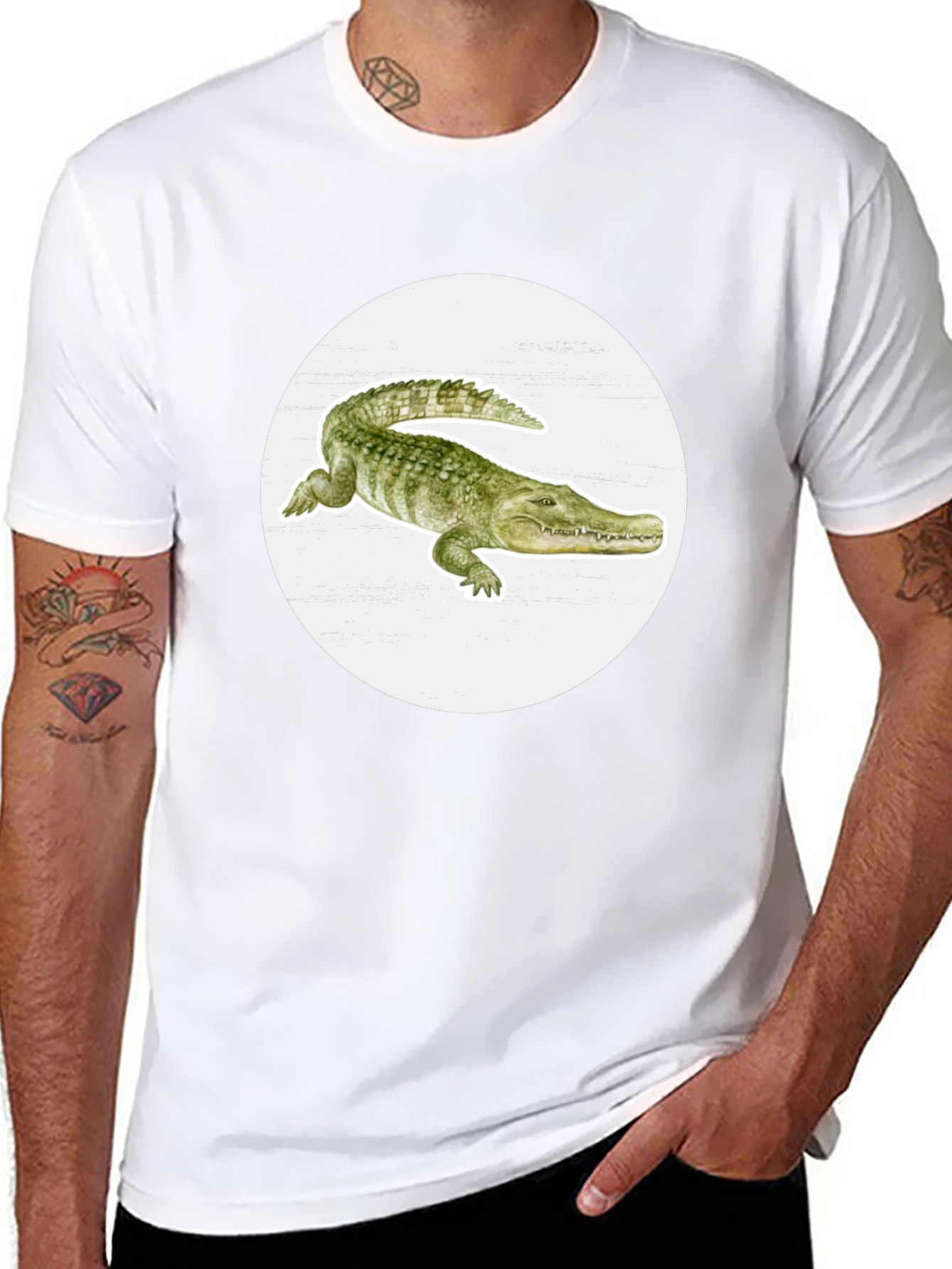 Alligator Graphic Tee - Cool Reptile Print