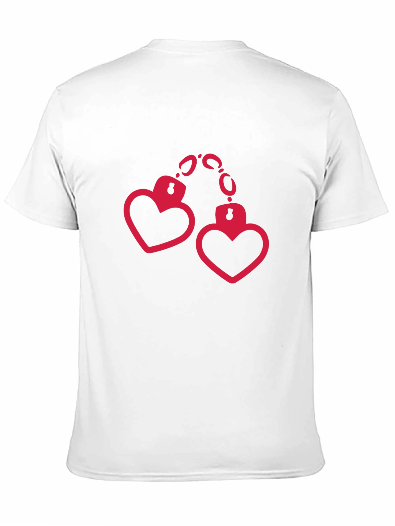 Heart Handcuffs Graphic Black T-Shirt