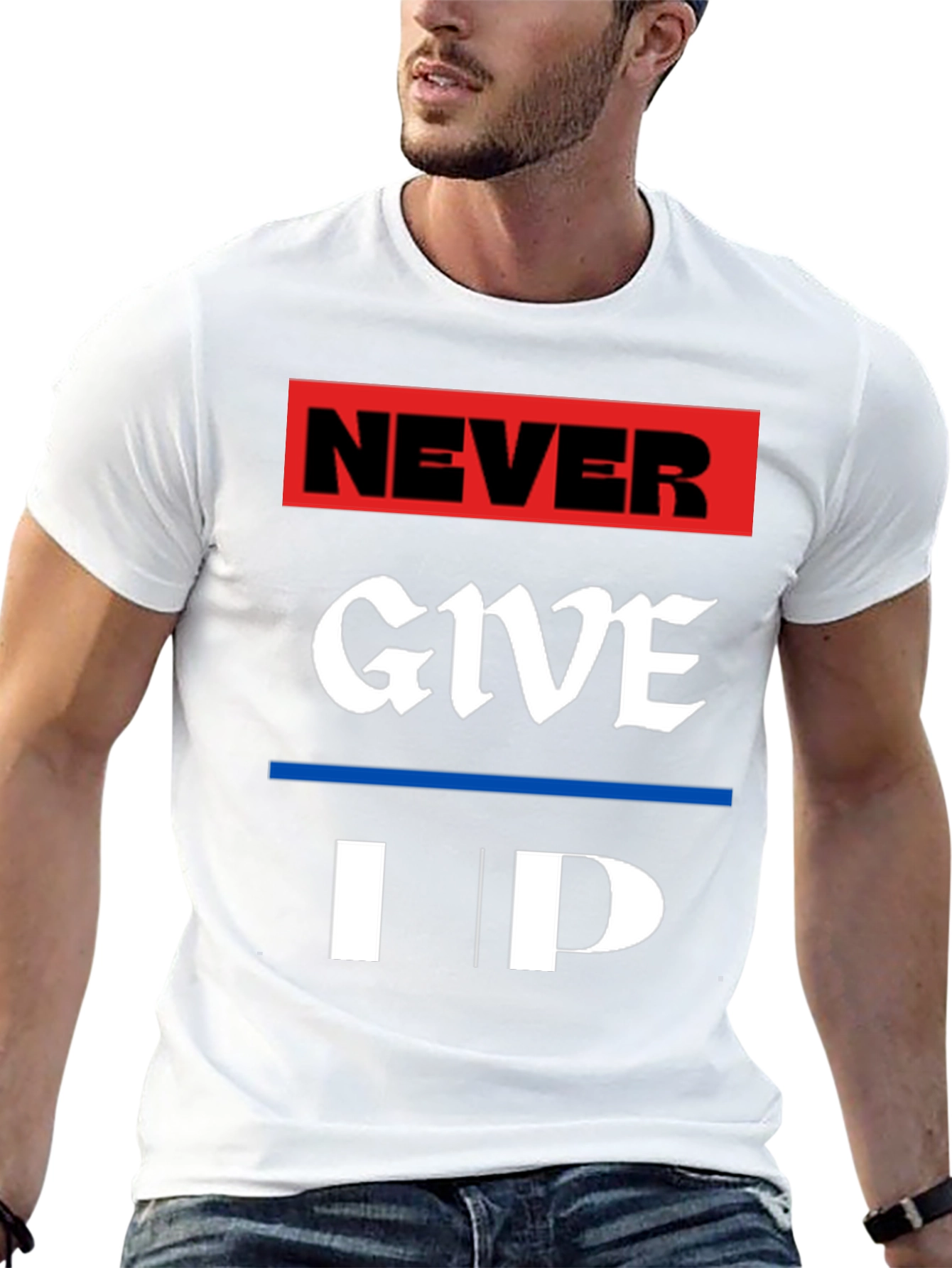 Never Give Up Graphic Tee - Motivational T-Shirt