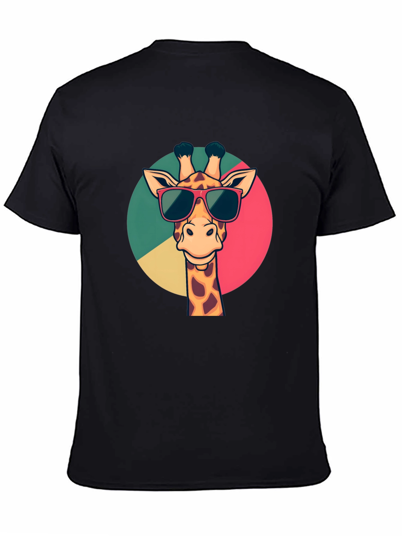 Giraffe Sunglasses Graphic Tee - Mens Black T-Shirt