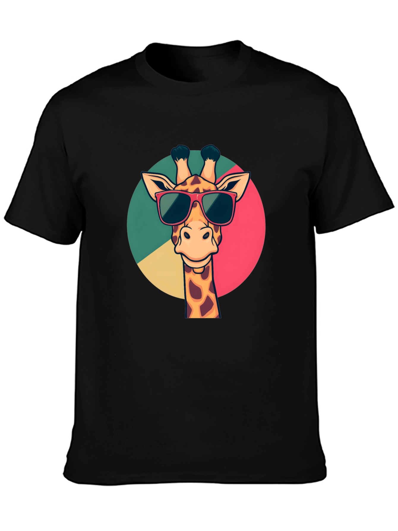 Giraffe Sunglasses Graphic Tee - Mens Black T-Shirt