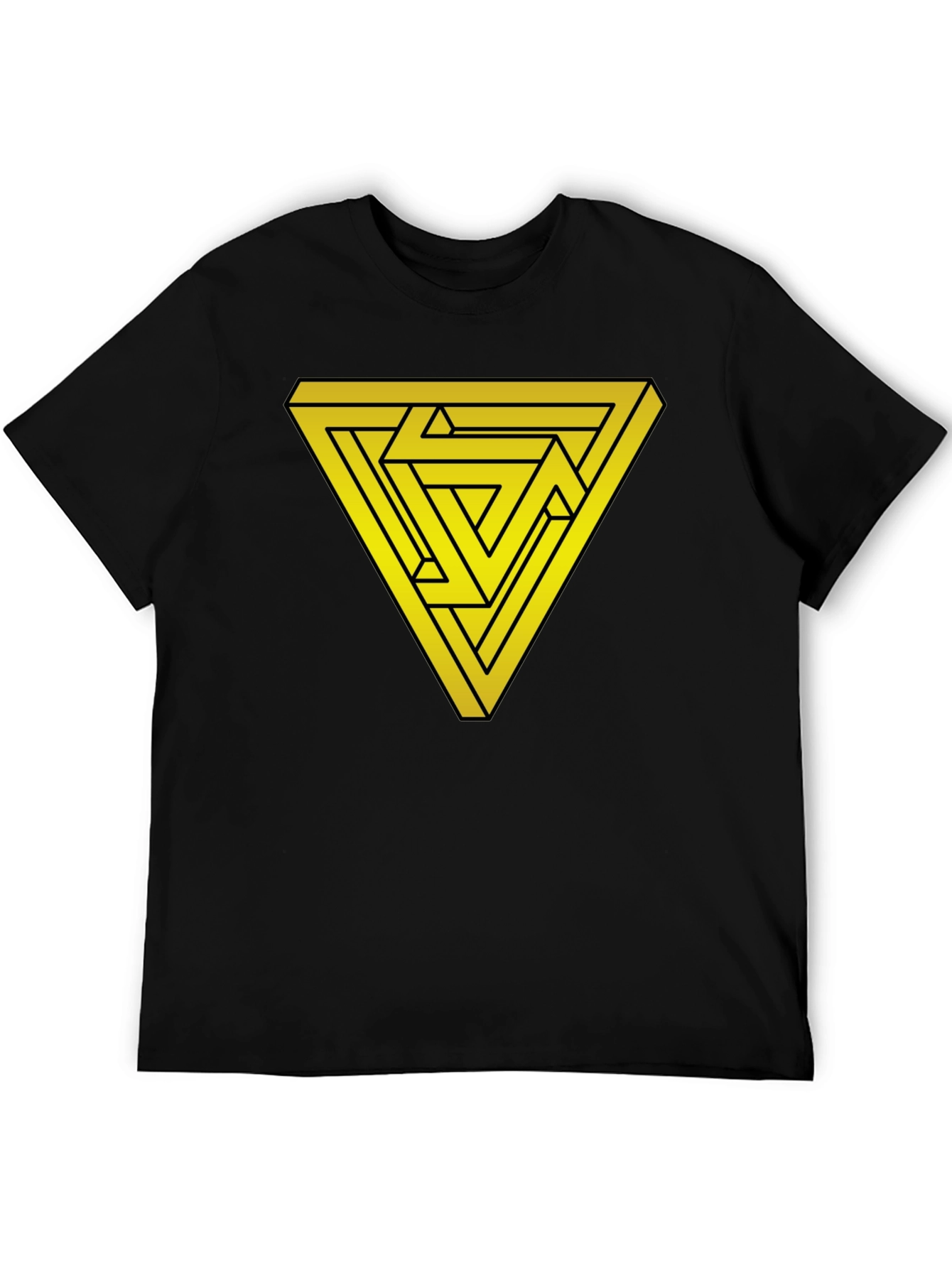 Impossible Triangle Graphic T-Shirt - Optical Illusion Tee