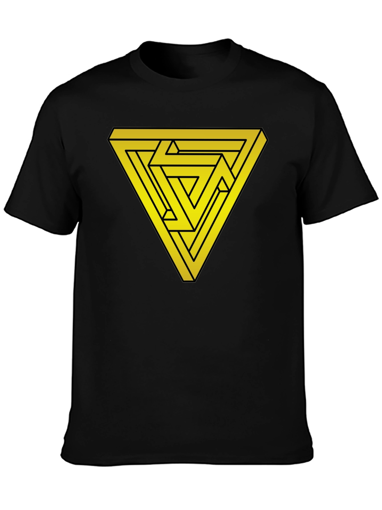 Impossible Triangle Graphic T-Shirt - Optical Illusion Tee
