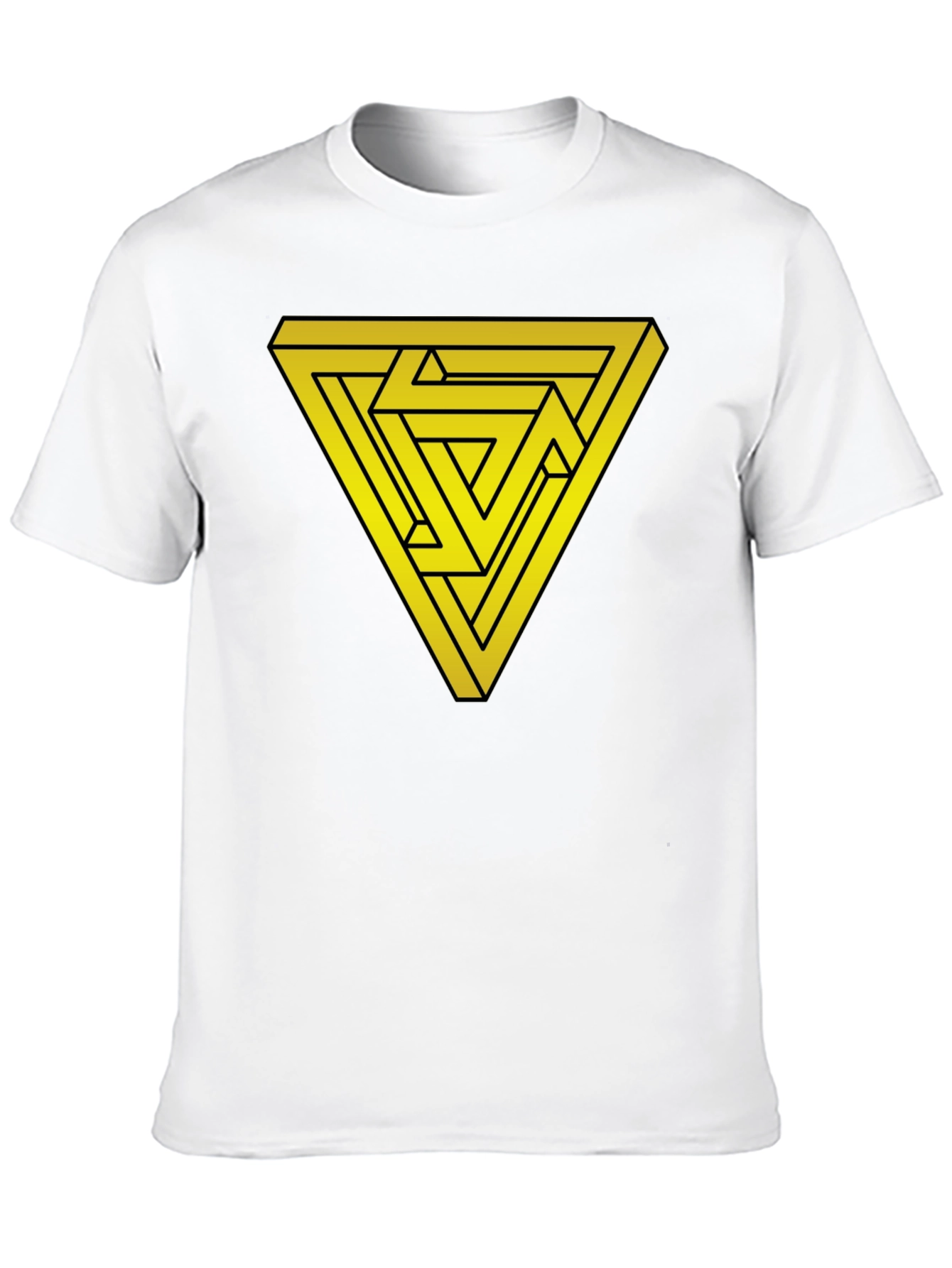 Impossible Triangle Graphic T-Shirt - Optical Illusion Tee