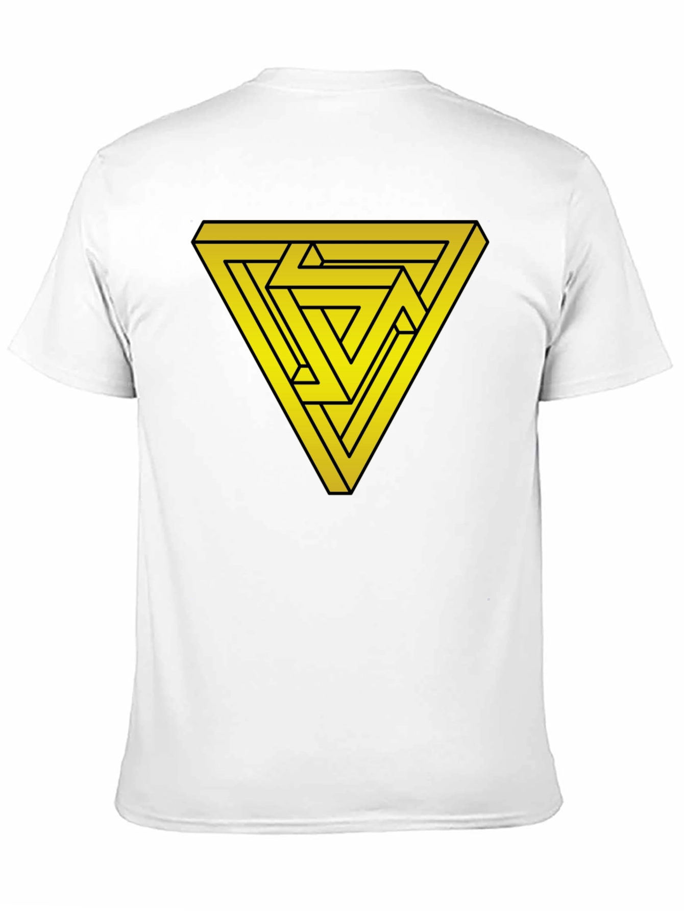 Impossible Triangle Graphic T-Shirt - Optical Illusion Tee