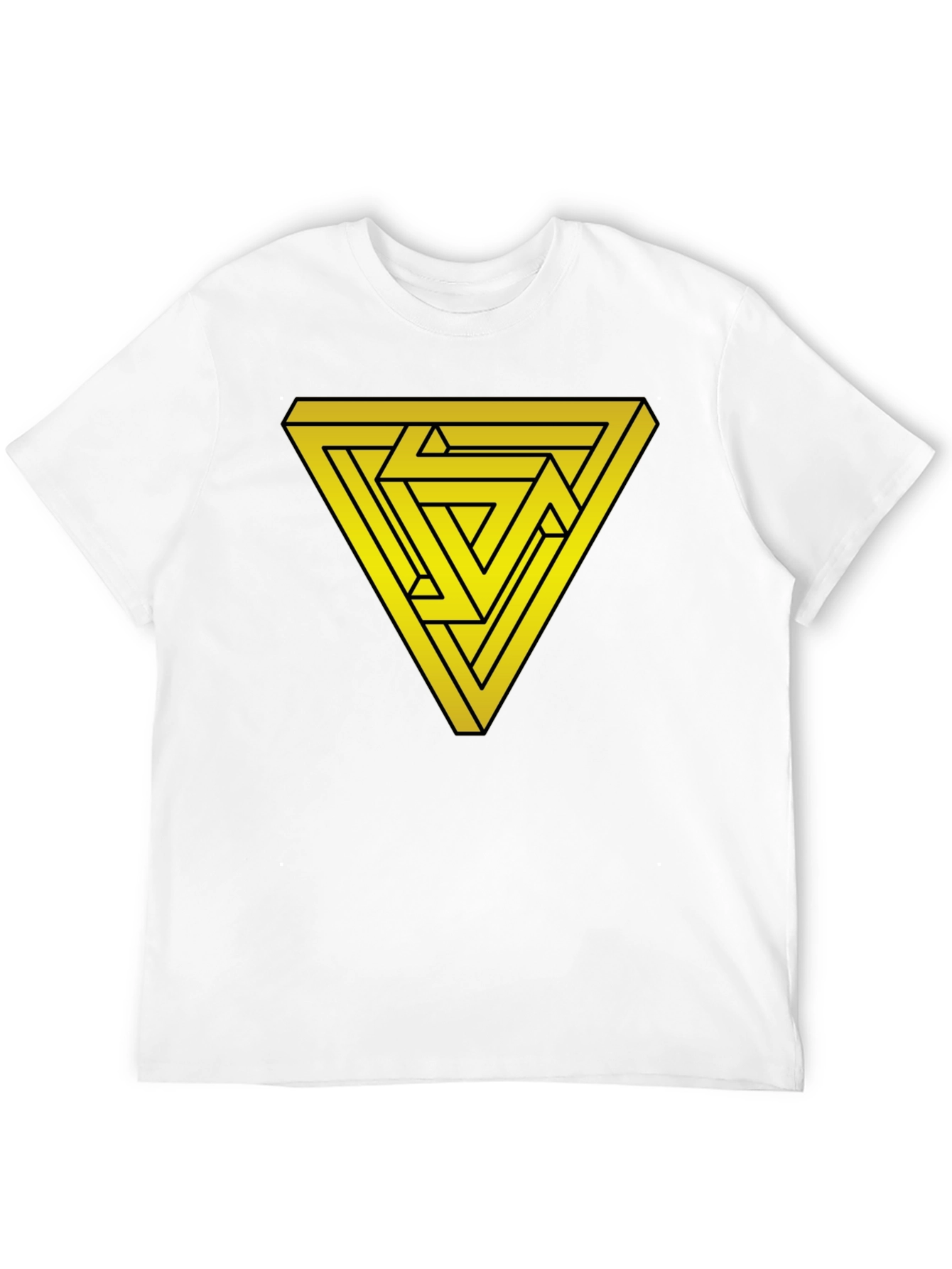 Impossible Triangle Graphic T-Shirt - Optical Illusion Tee