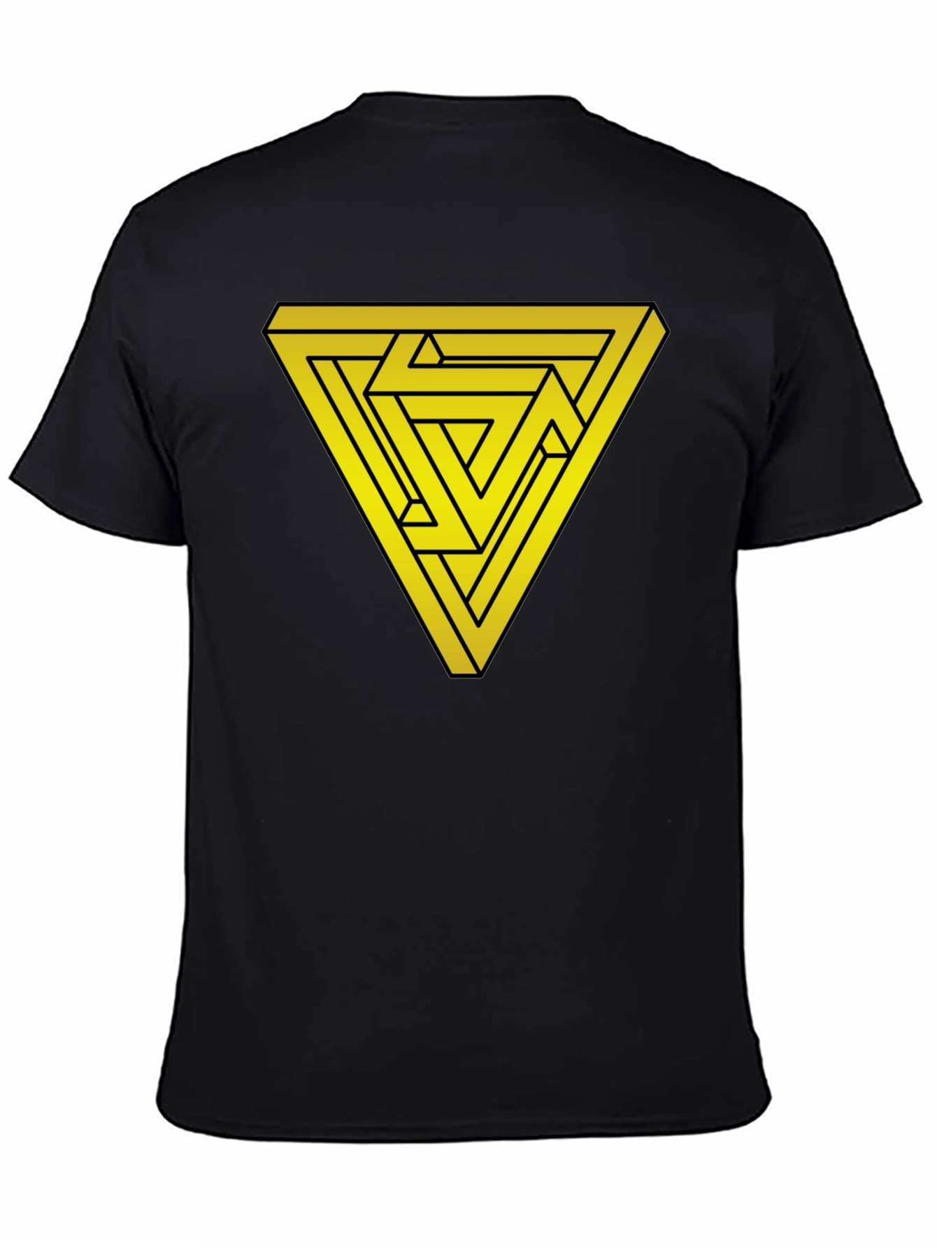 Impossible Triangle Graphic T-Shirt - Optical Illusion Tee