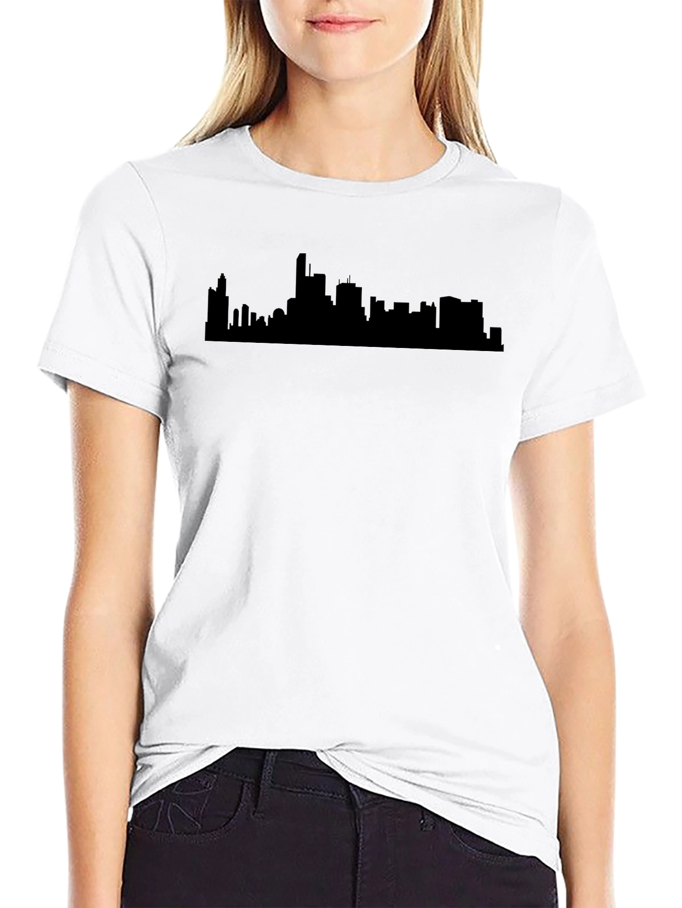 Cityscape Graphic Tee - Urban Silhouette T-Shirt