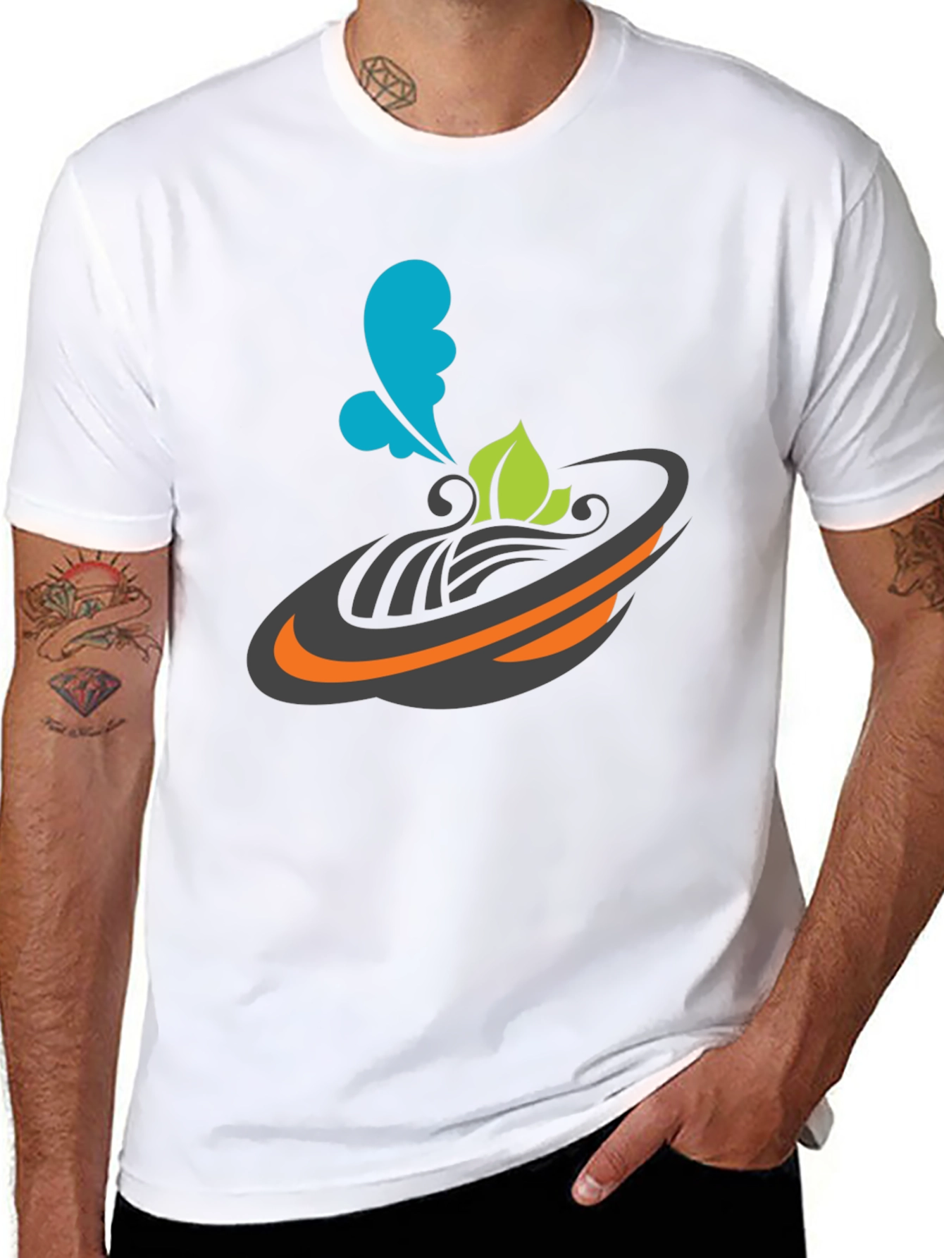 Modern Graphic Tee - Abstract Design Casual Style