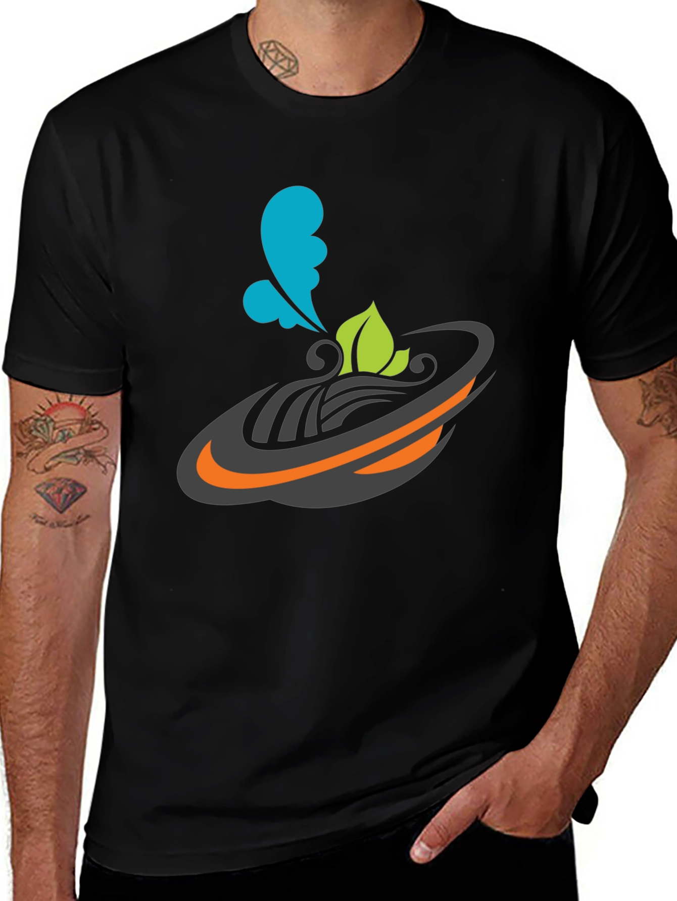 Modern Graphic Tee - Abstract Design Casual Style