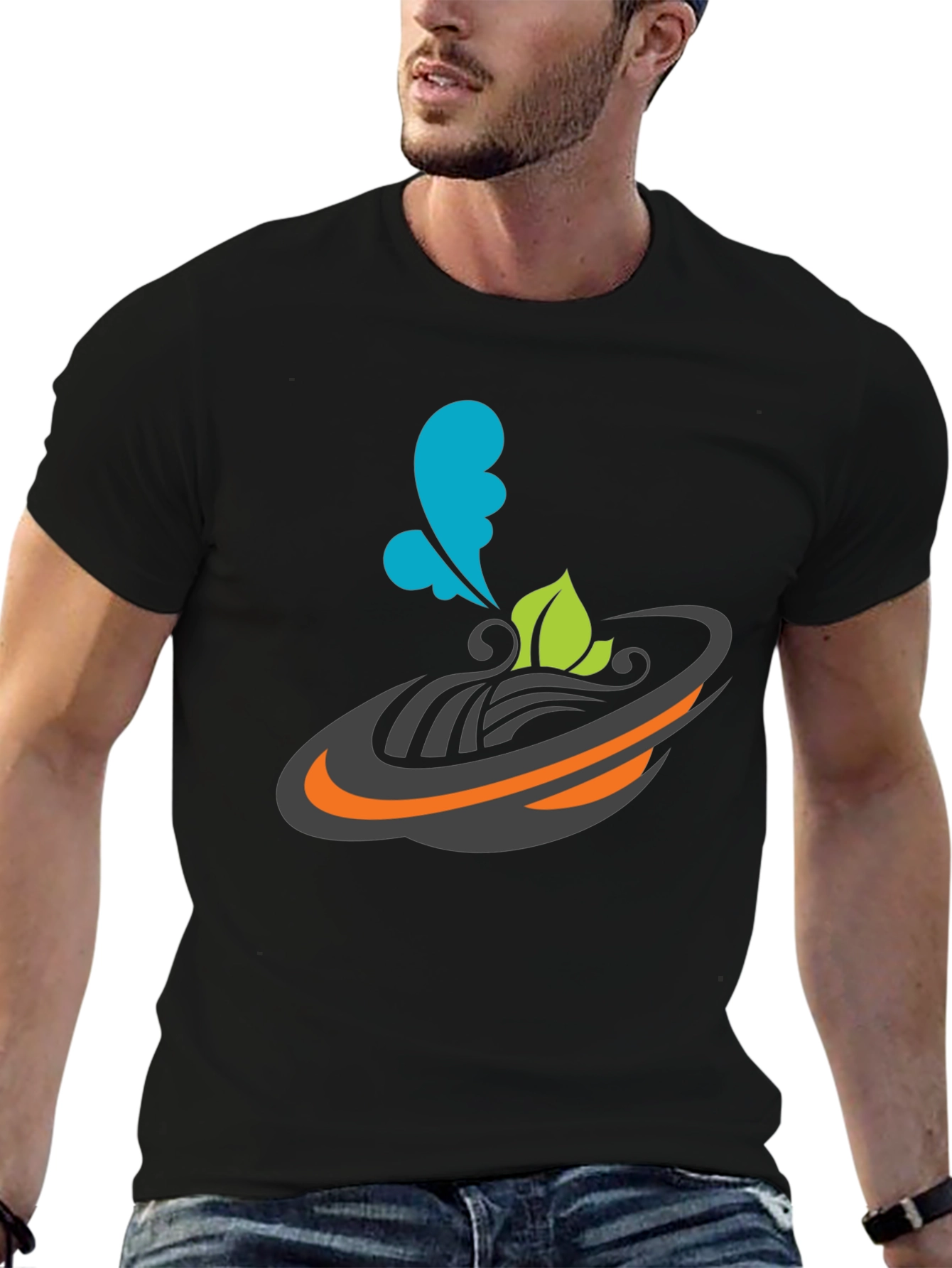 Modern Graphic Tee - Abstract Design Casual Style