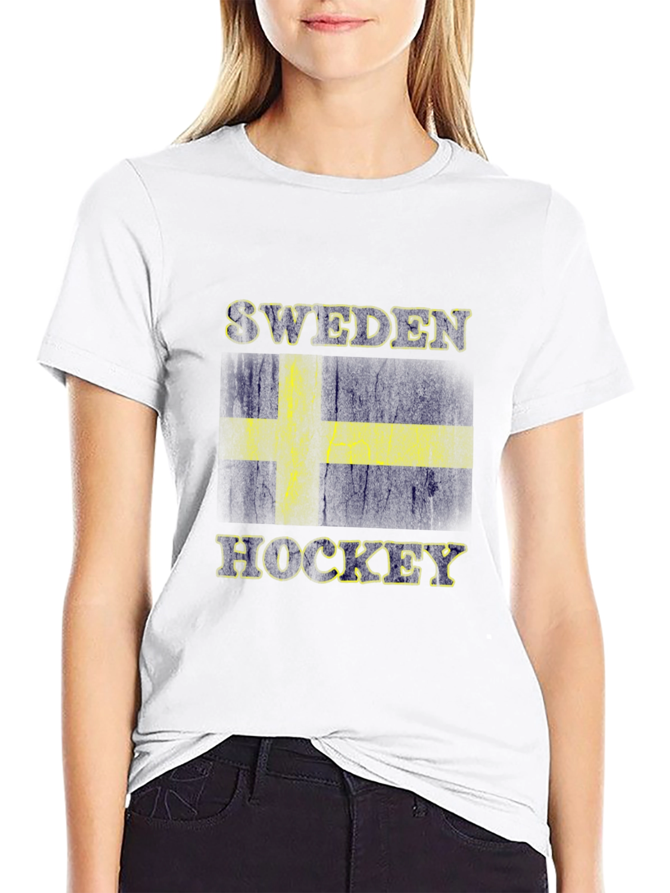Sweden Hockey Flag T-Shirt