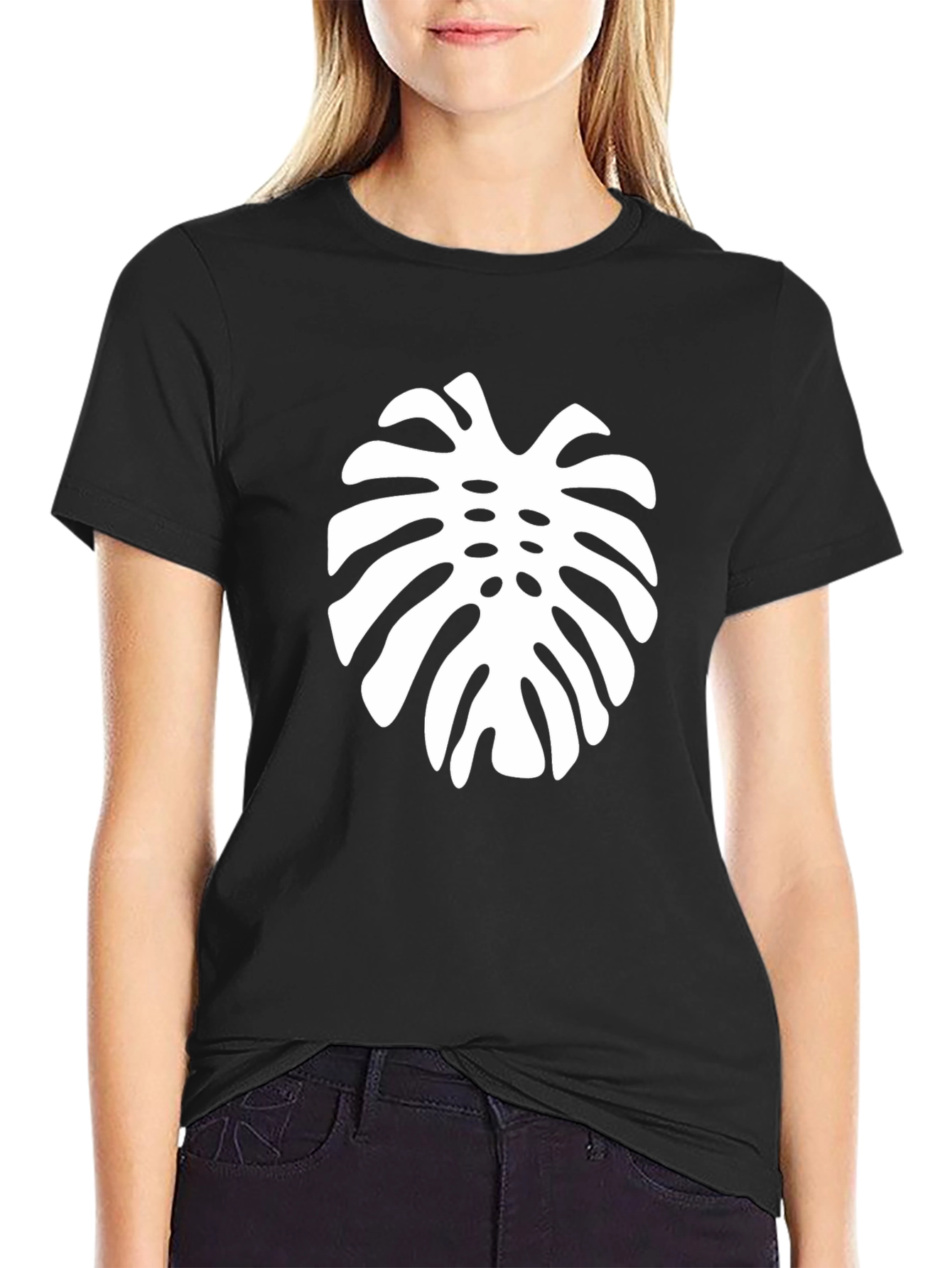 Tropical Monstera Leaf Graphic Tee
