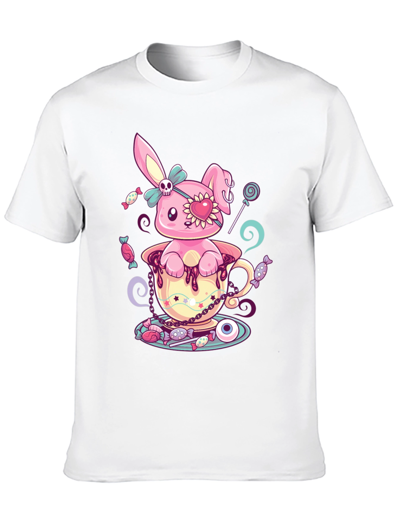 Cute Kawaii Bunny in Teacup T-Shirt