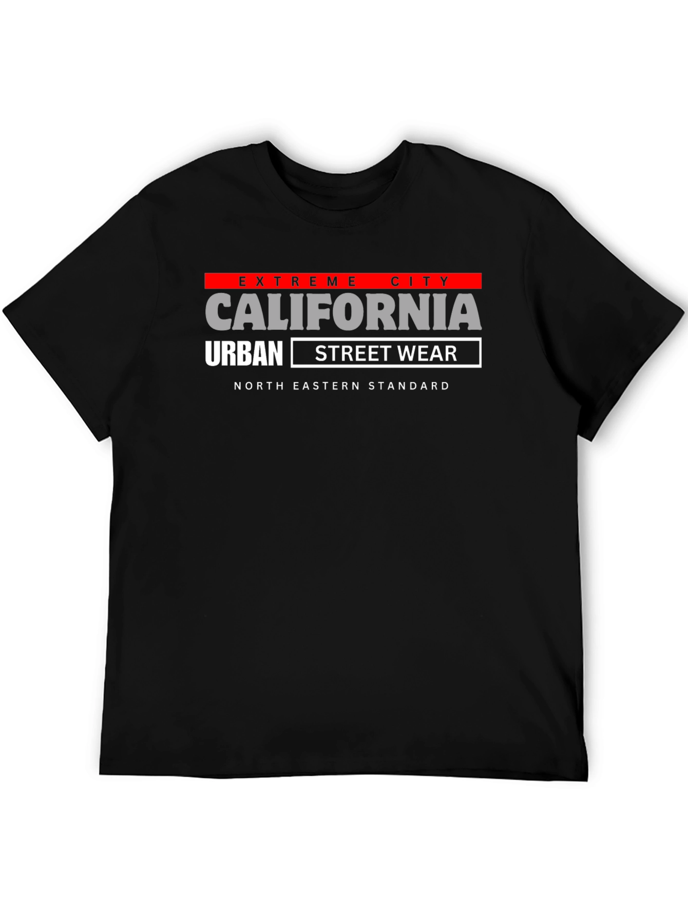 California Urban Street Wear Black T-Shirt