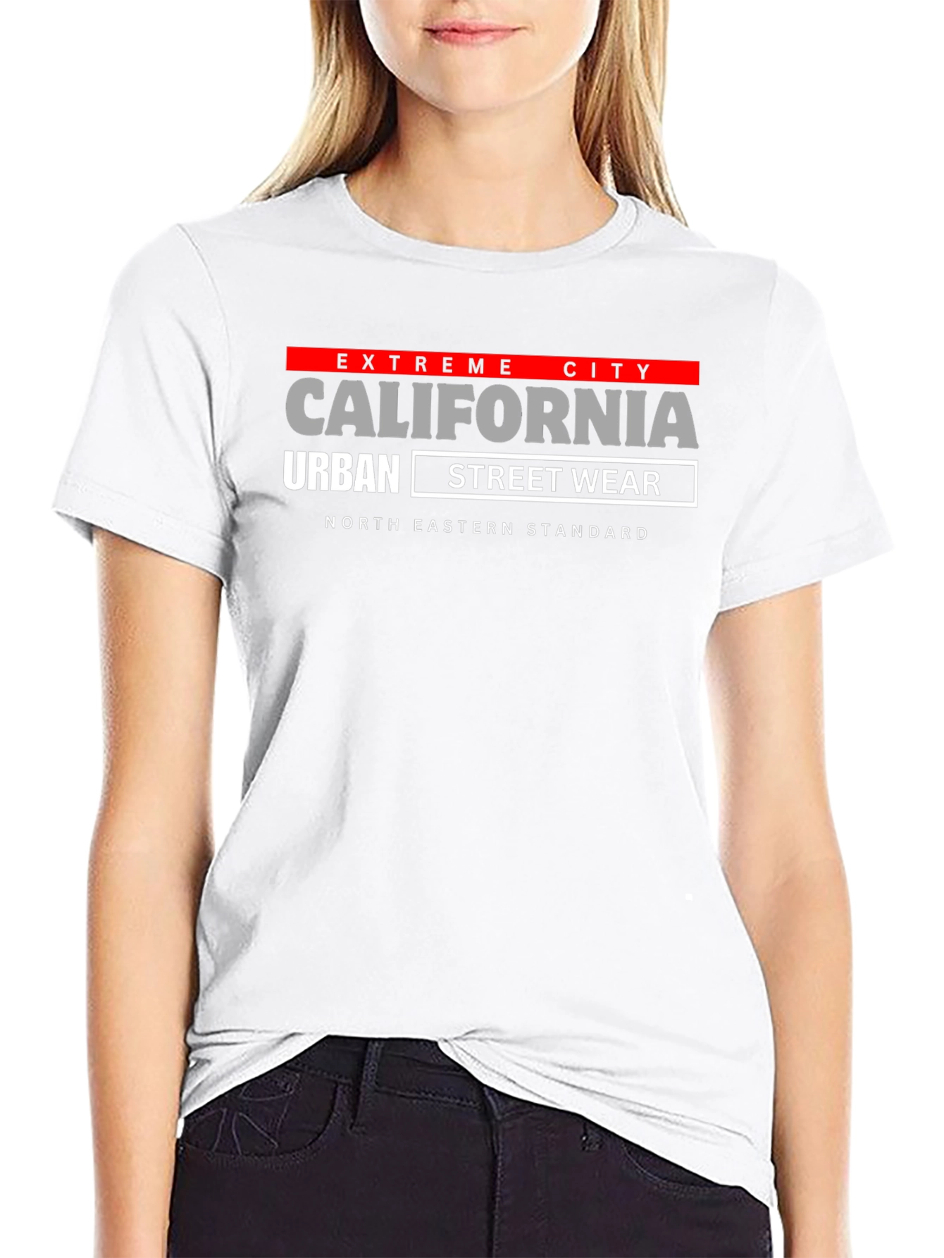 California Urban Street Wear Black T-Shirt