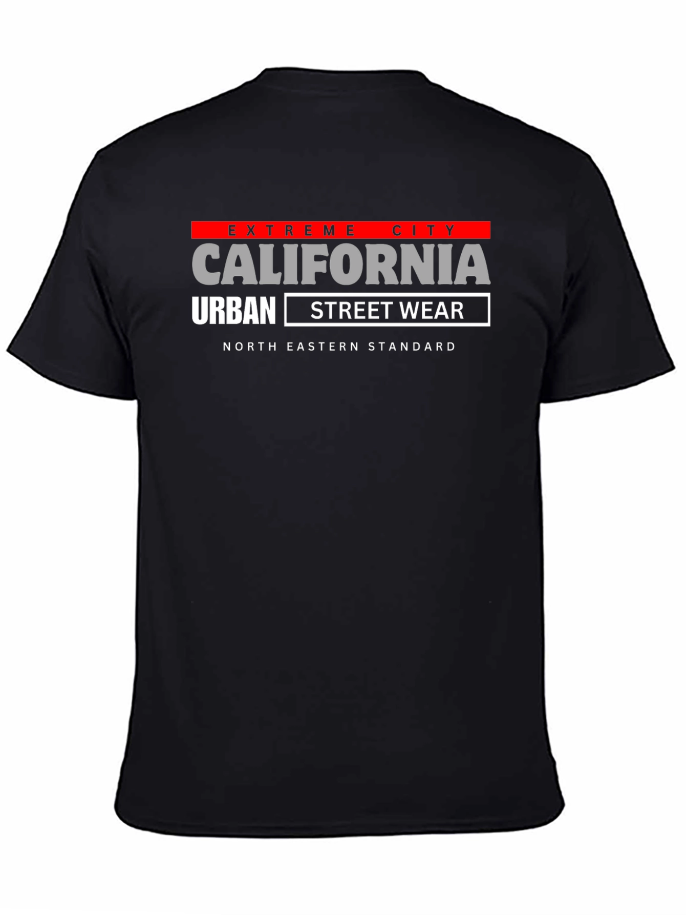 California Urban Street Wear Black T-Shirt