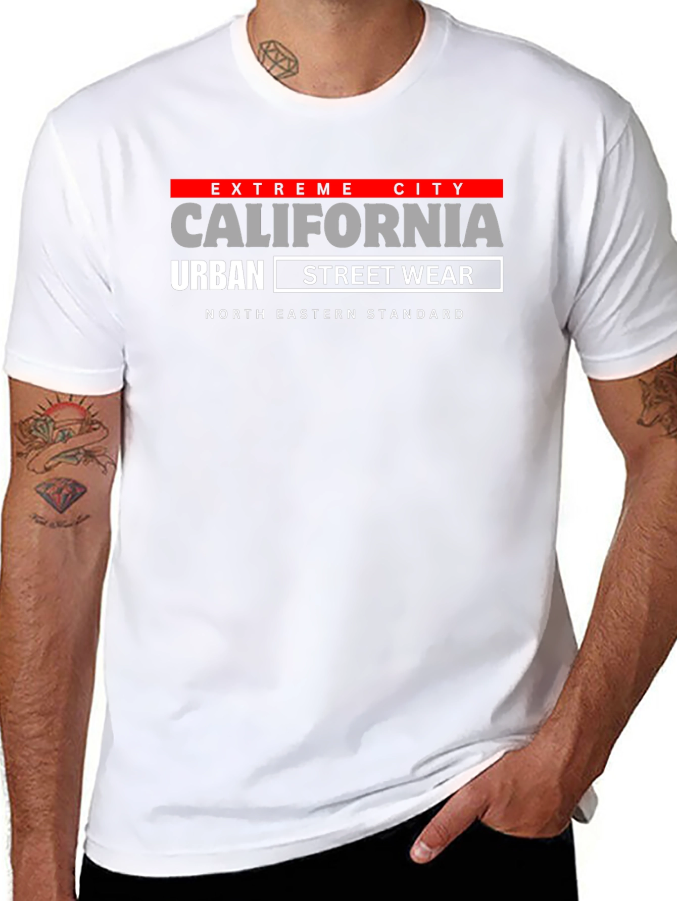 California Urban Street Wear Black T-Shirt