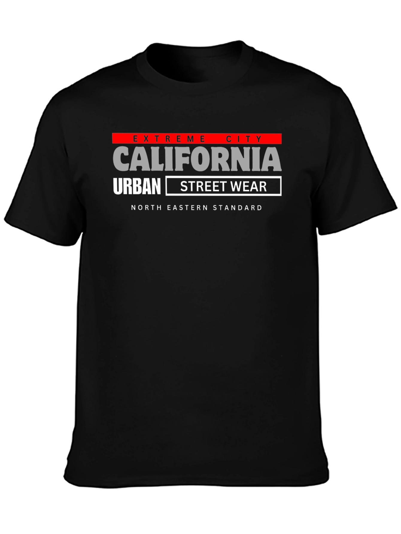 California Urban Street Wear Black T-Shirt