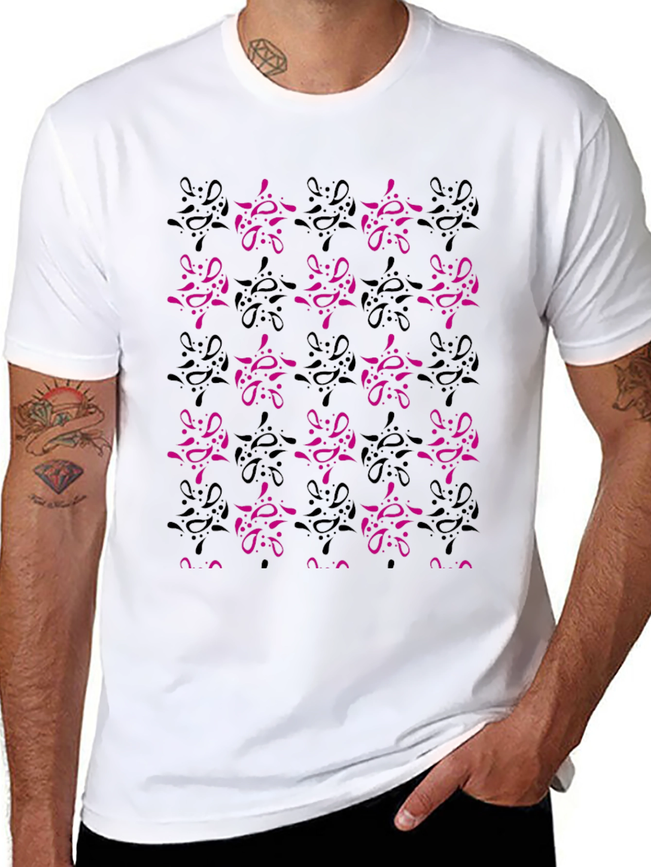 Abstract Paisley Pattern T-Shirt