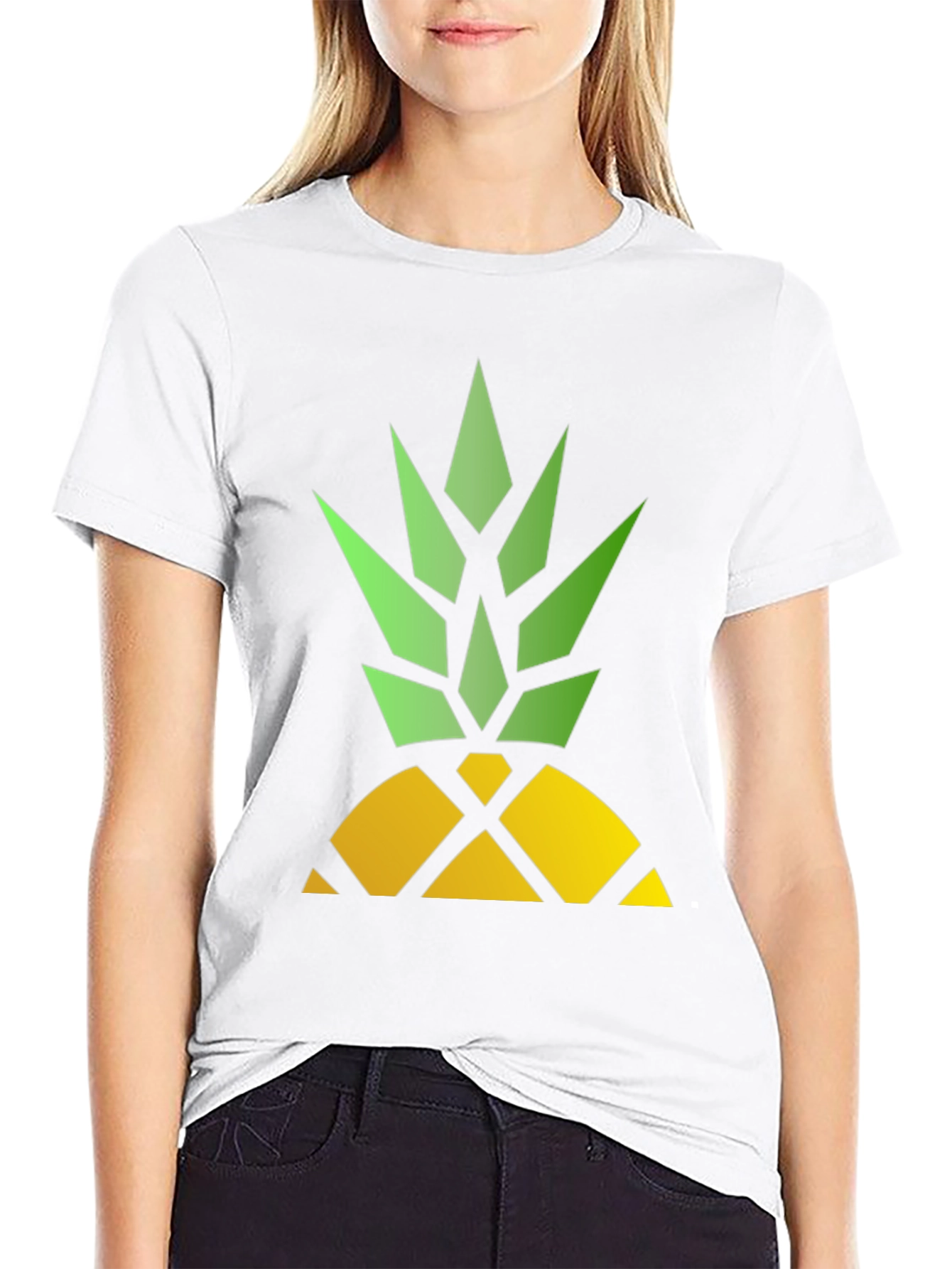 Pineapple Graphic Tee - Modern Fruit Design
