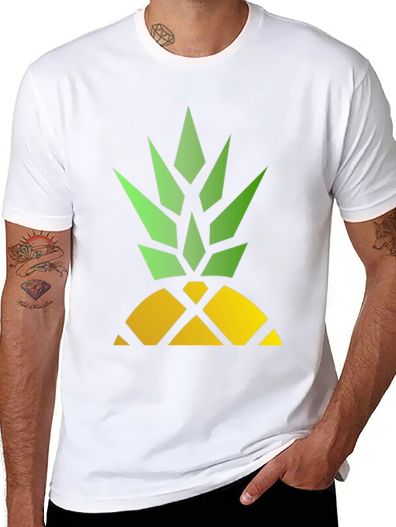 Pineapple Graphic Tee - Modern Fruit Design