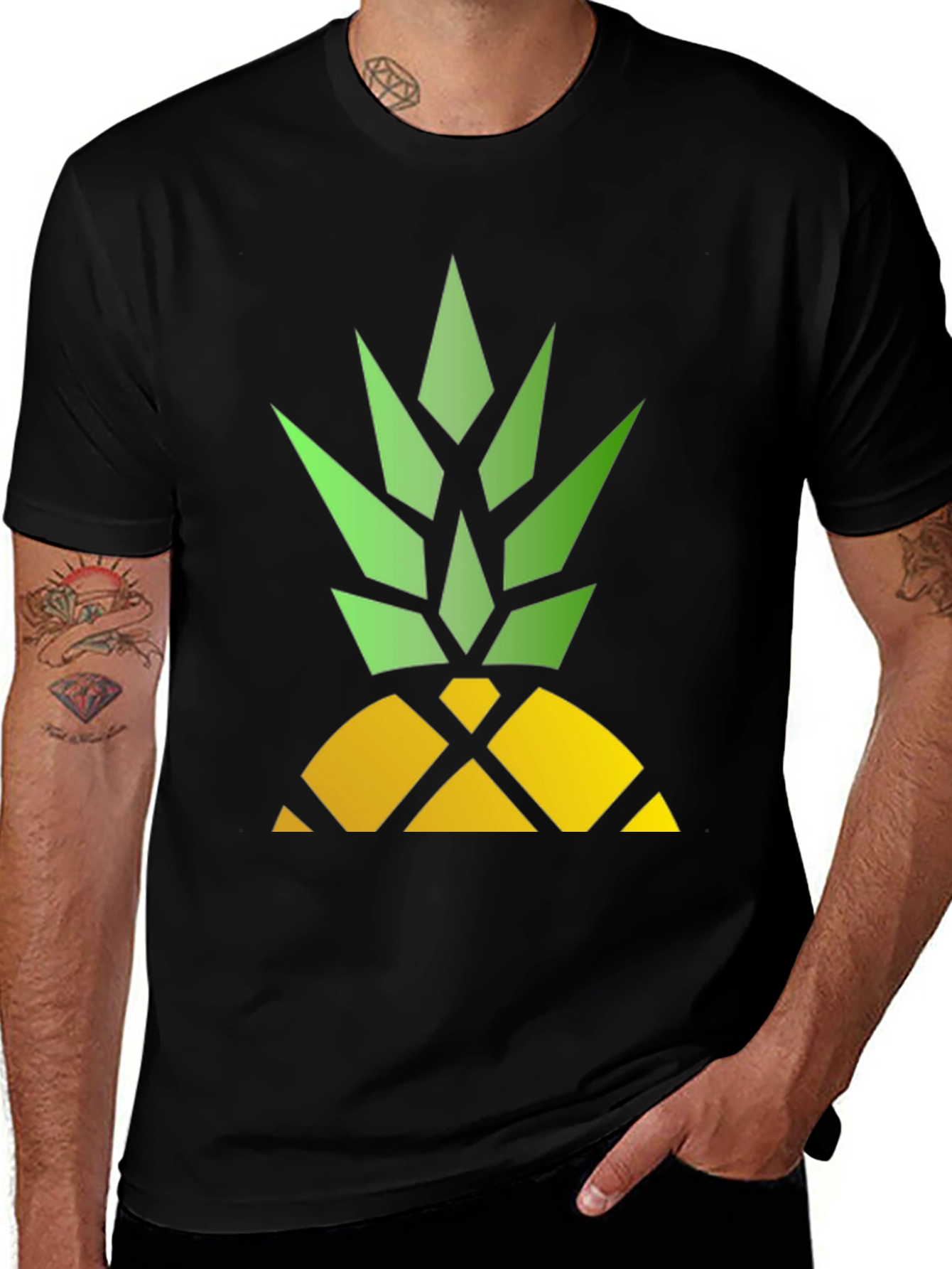 Pineapple Graphic Tee - Modern Fruit Design