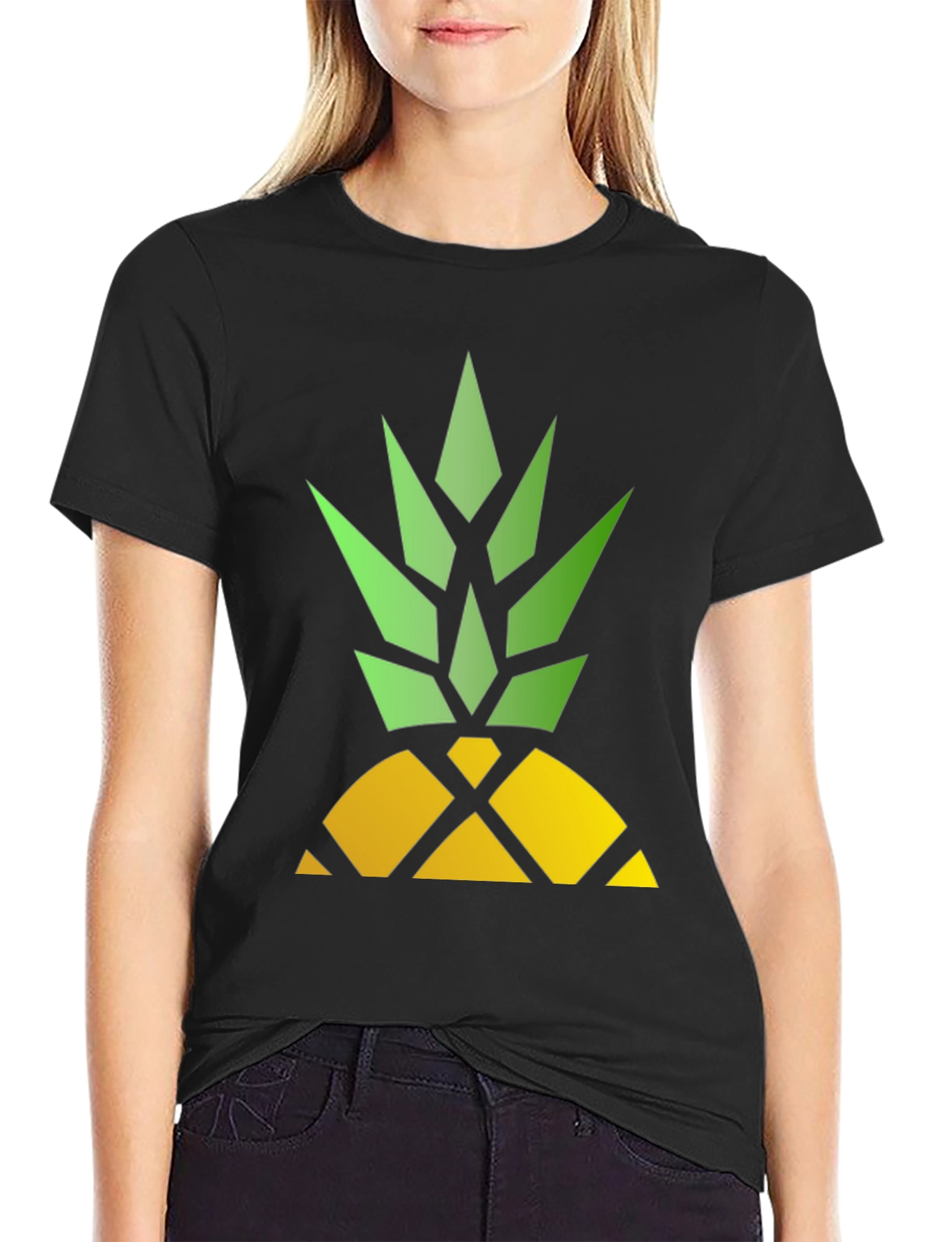 Pineapple Graphic Tee - Modern Fruit Design
