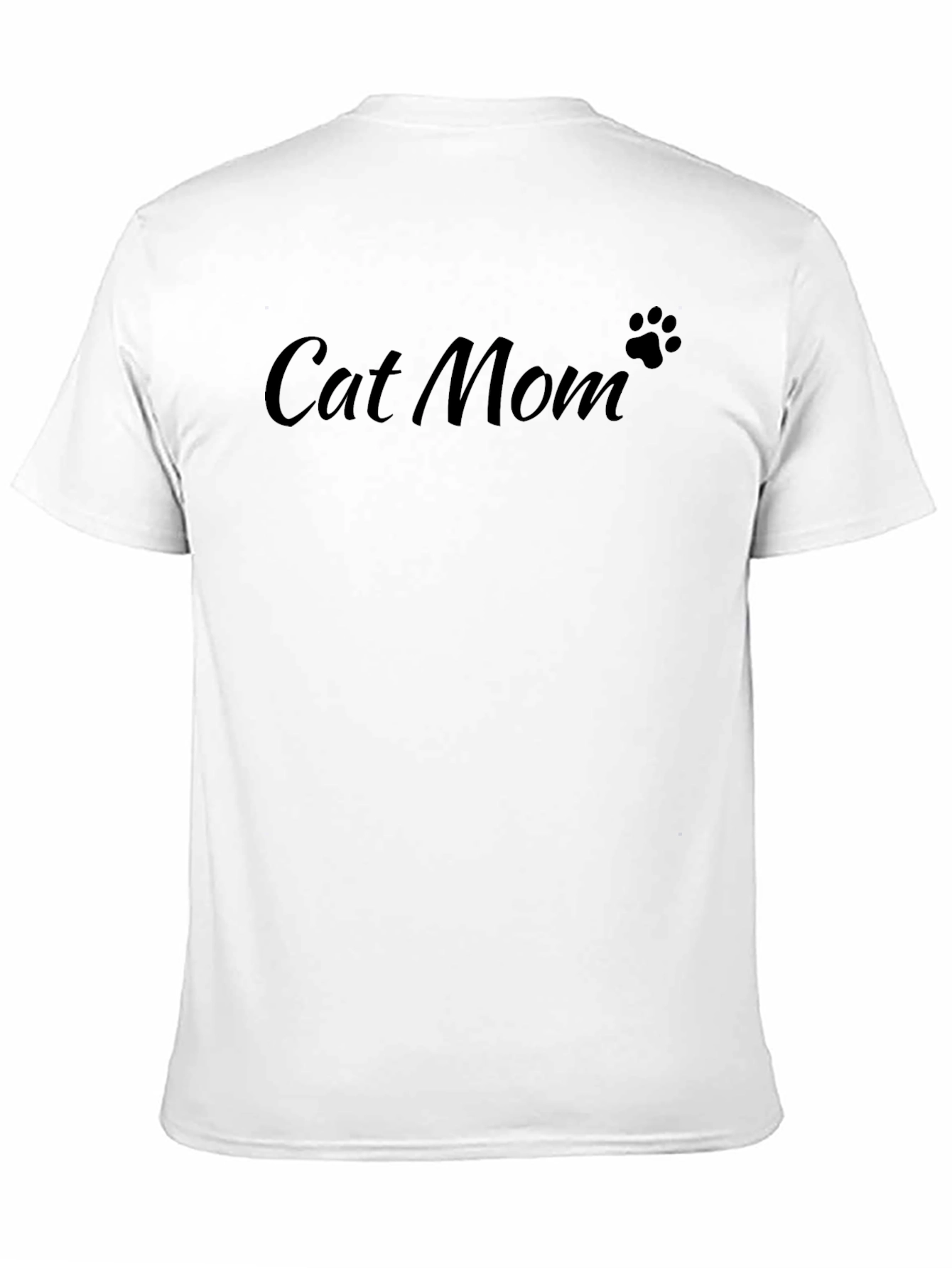 Cat Mom T-Shirt - Black Crew Neck Tee
