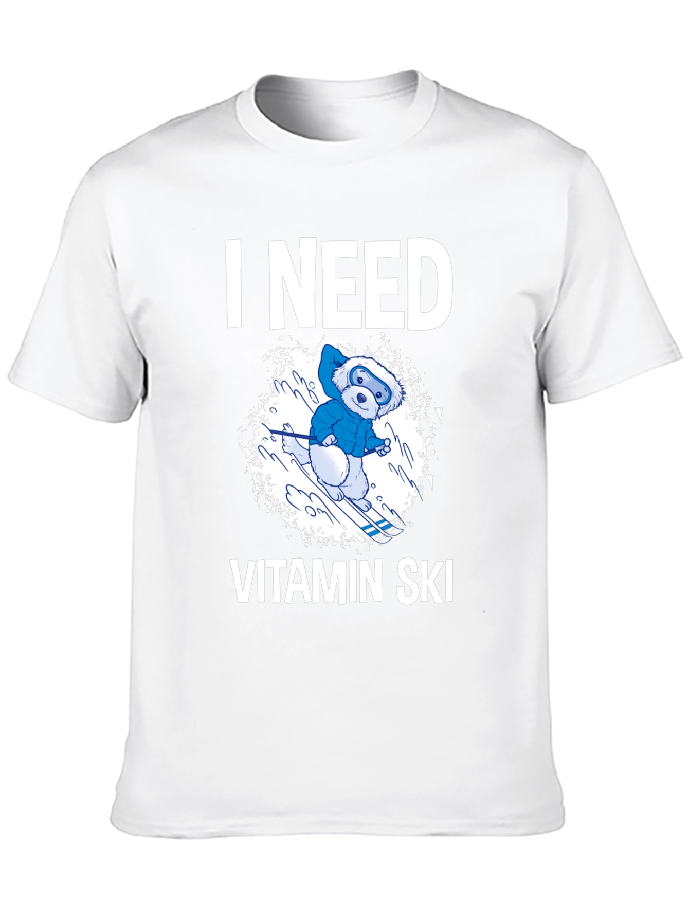 I Need Vitamin Ski T-Shirt - Fun Winter Tee