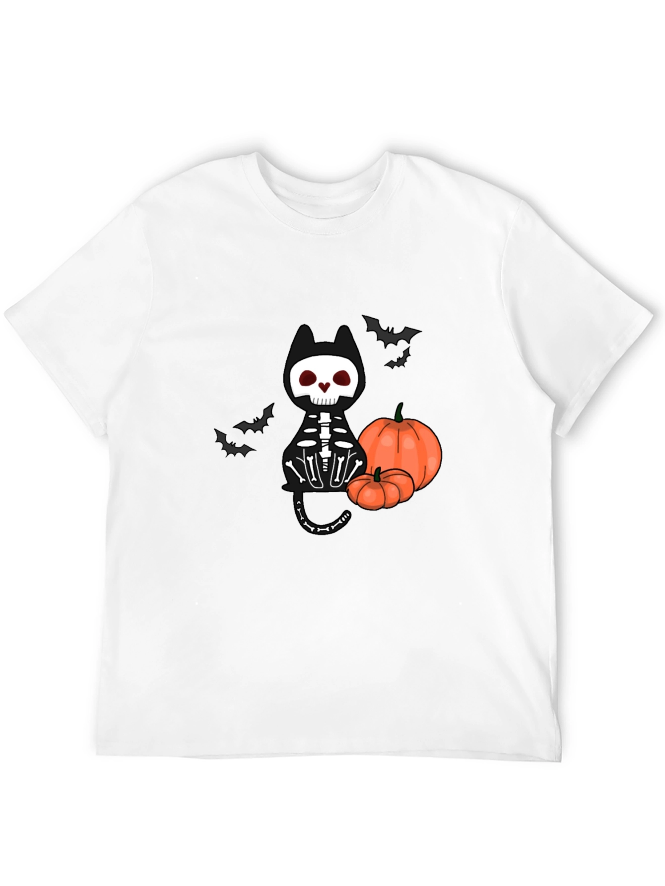 Halloween Skeleton Cat T-Shirt