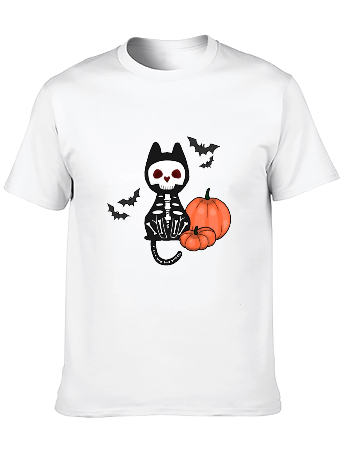 Halloween Skeleton Cat T-Shirt