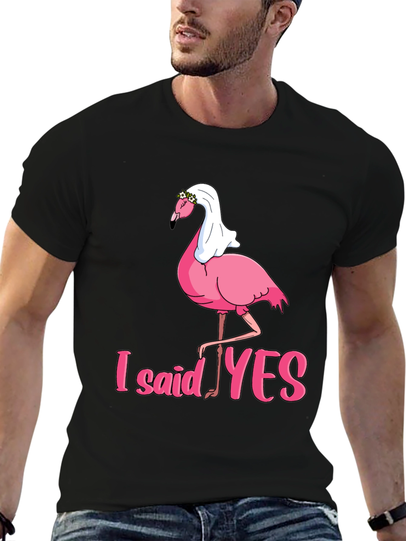 I Said Yes Flamingo Bride T-Shirt
