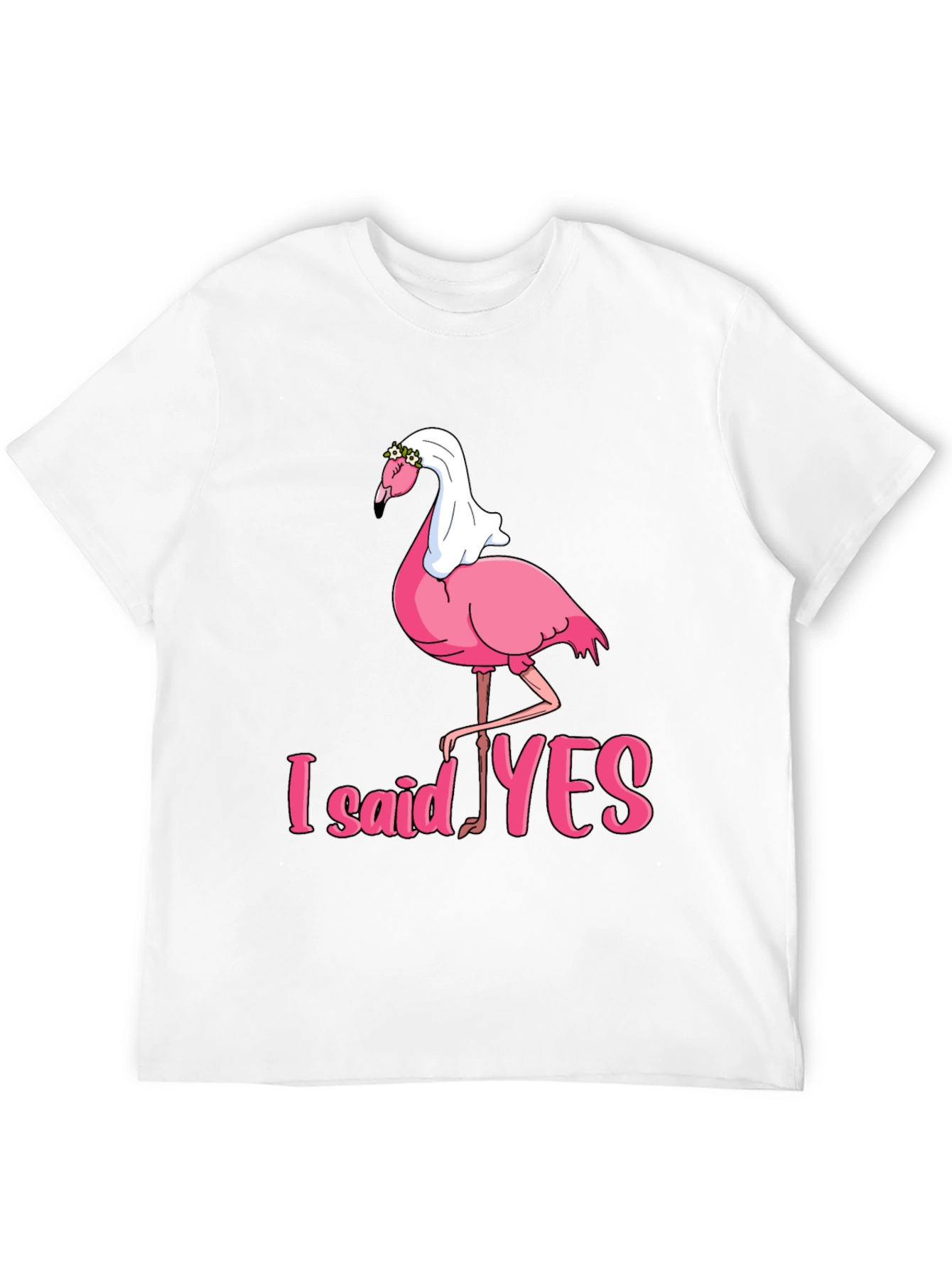 I Said Yes Flamingo Bride T-Shirt