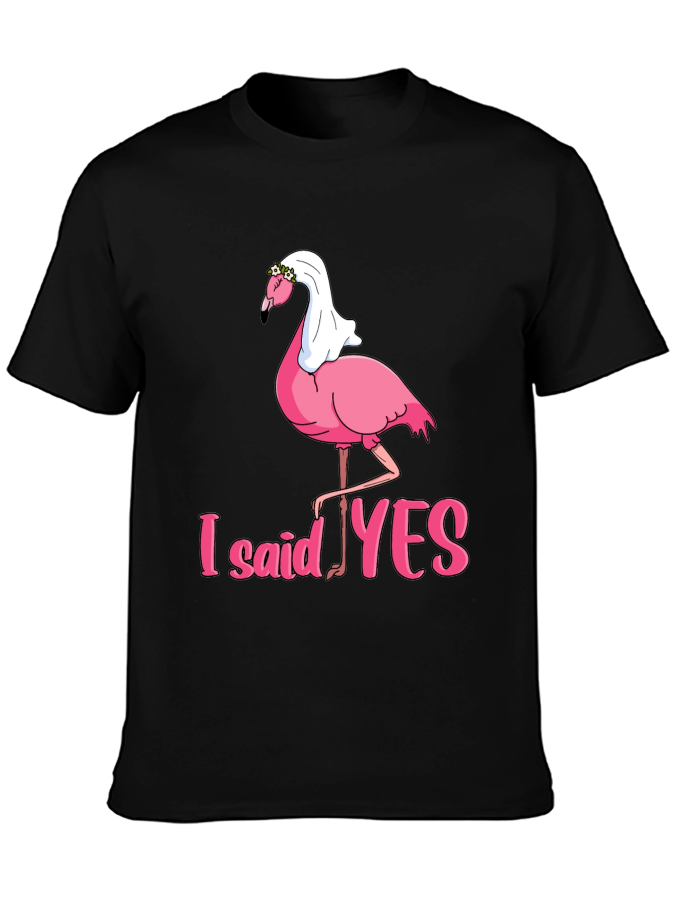 I Said Yes Flamingo Bride T-Shirt