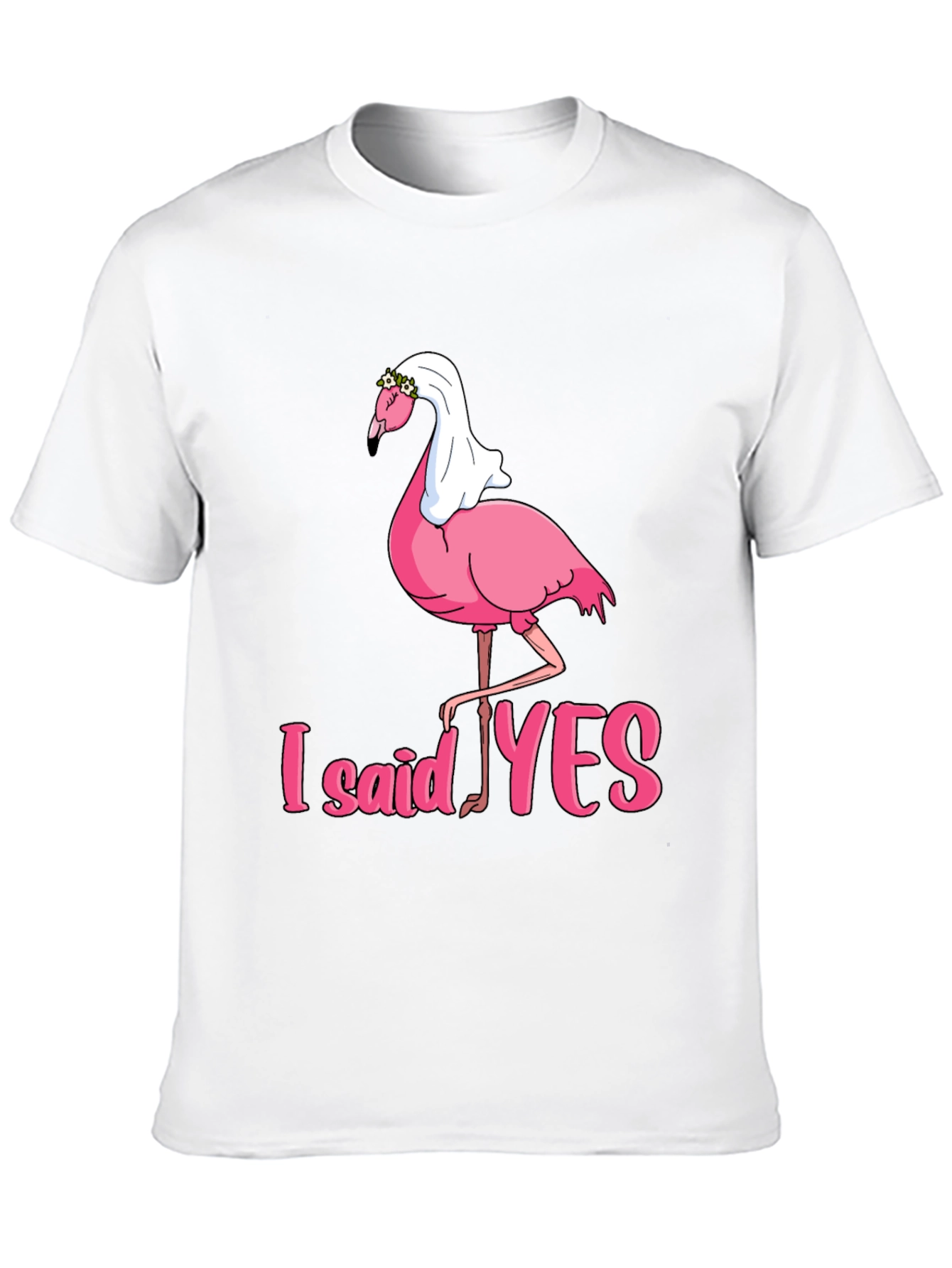 I Said Yes Flamingo Bride T-Shirt