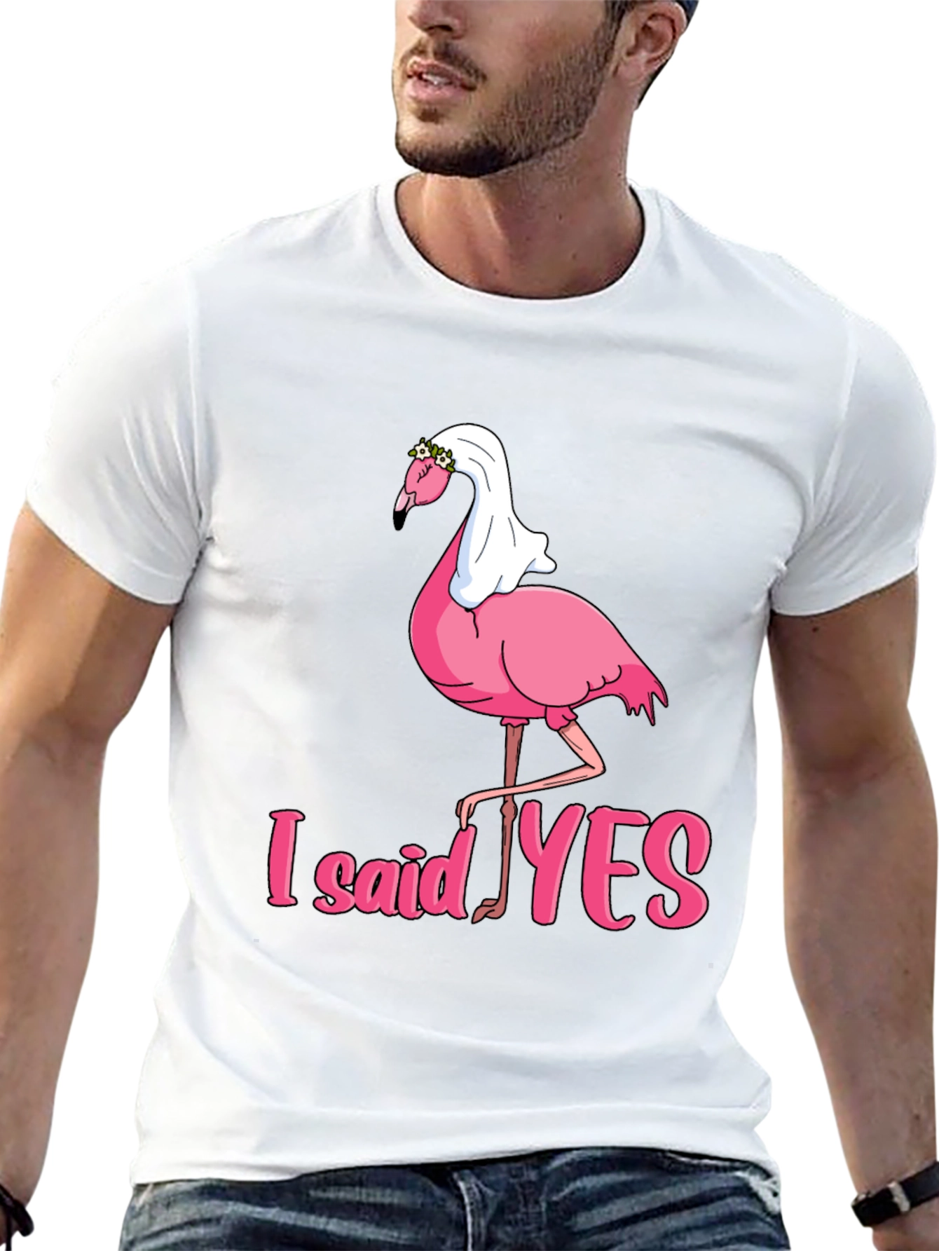 I Said Yes Flamingo Bride T-Shirt