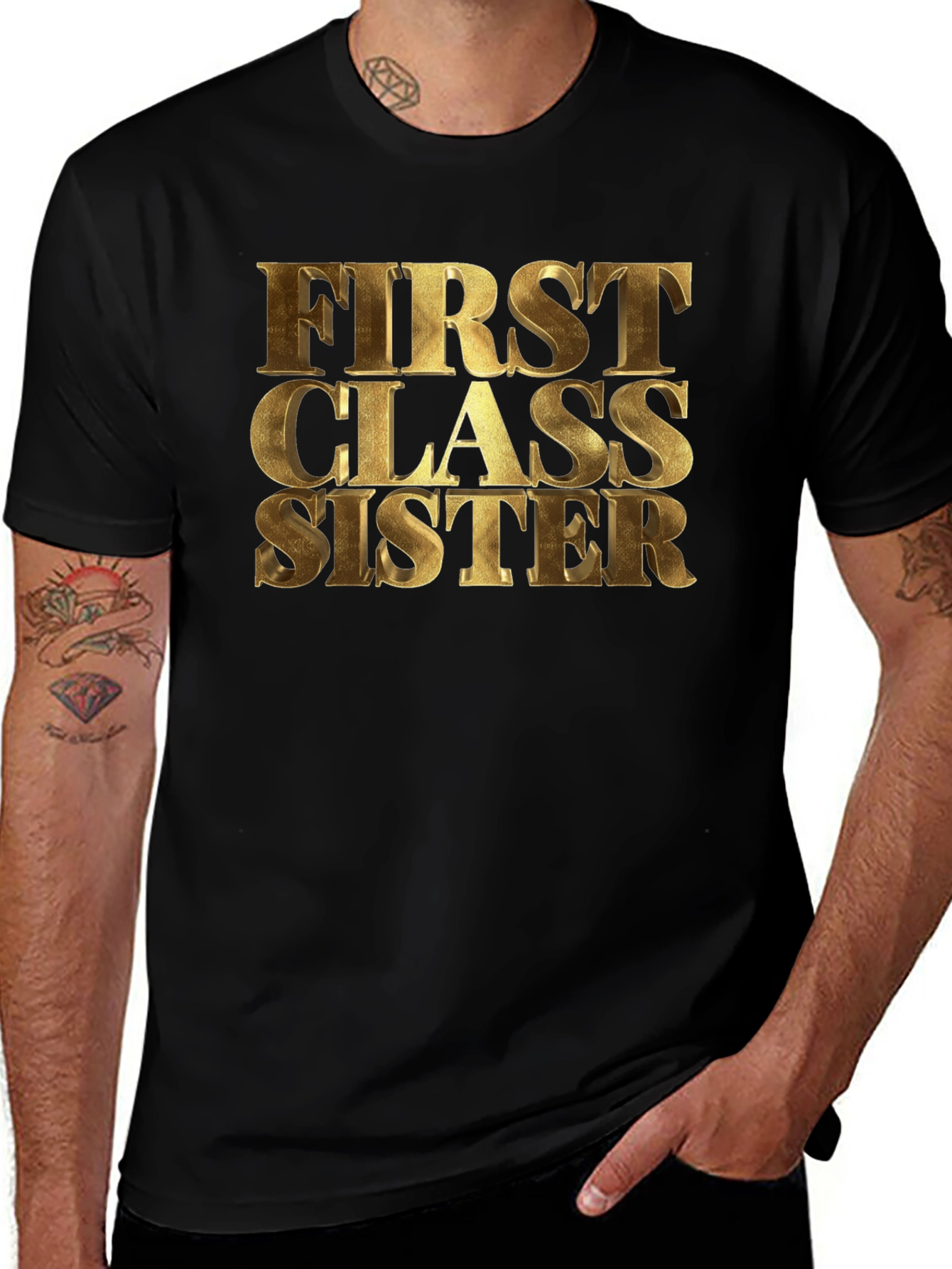 First Class Sister Graphic Tee - Black