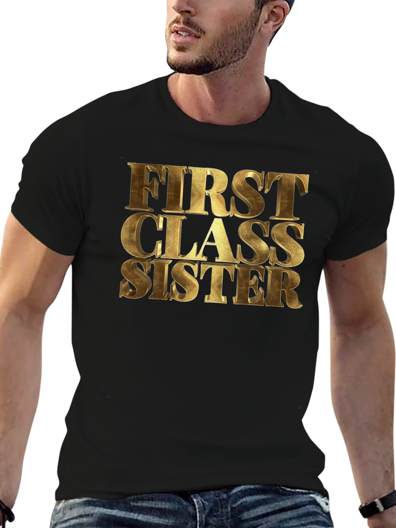 First Class Sister Graphic Tee - Black