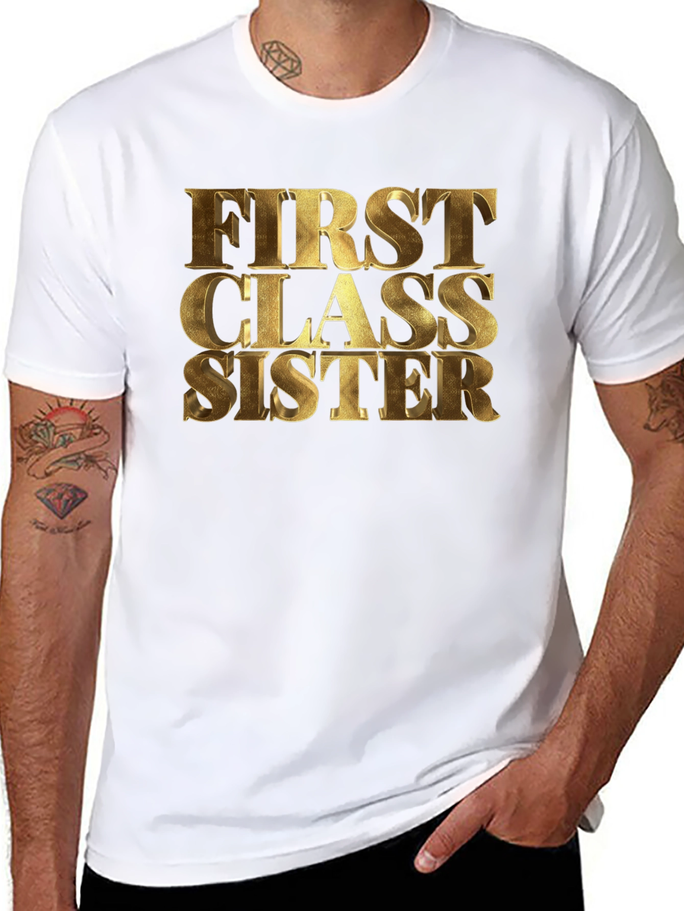 First Class Sister Graphic Tee - Black