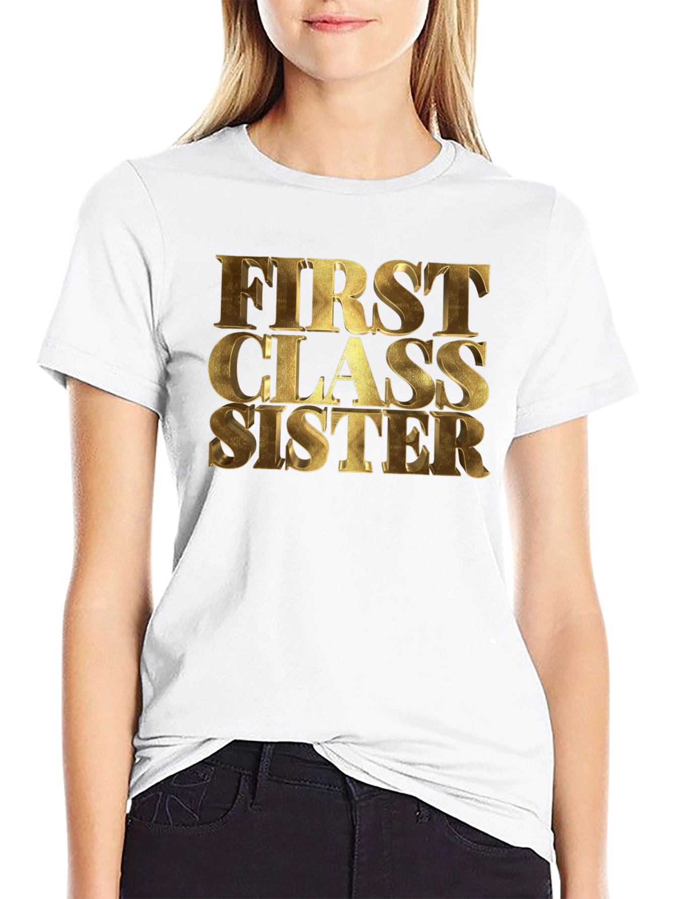 First Class Sister Graphic Tee - Black