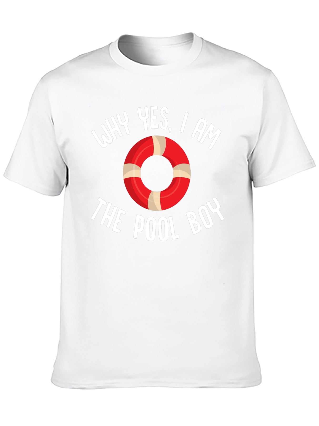 Pool Boy Graphic T-Shirt - Black Cotton Blend Tee